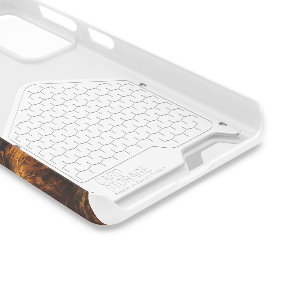 Country Music Guitar Phone Case with Card Holder — Rustic Concert Scene
