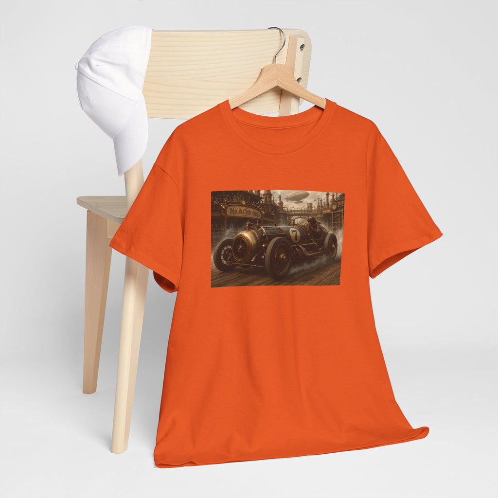 Steampunk Racecar Tee — Classic Antique Car Graphic T-Shirt