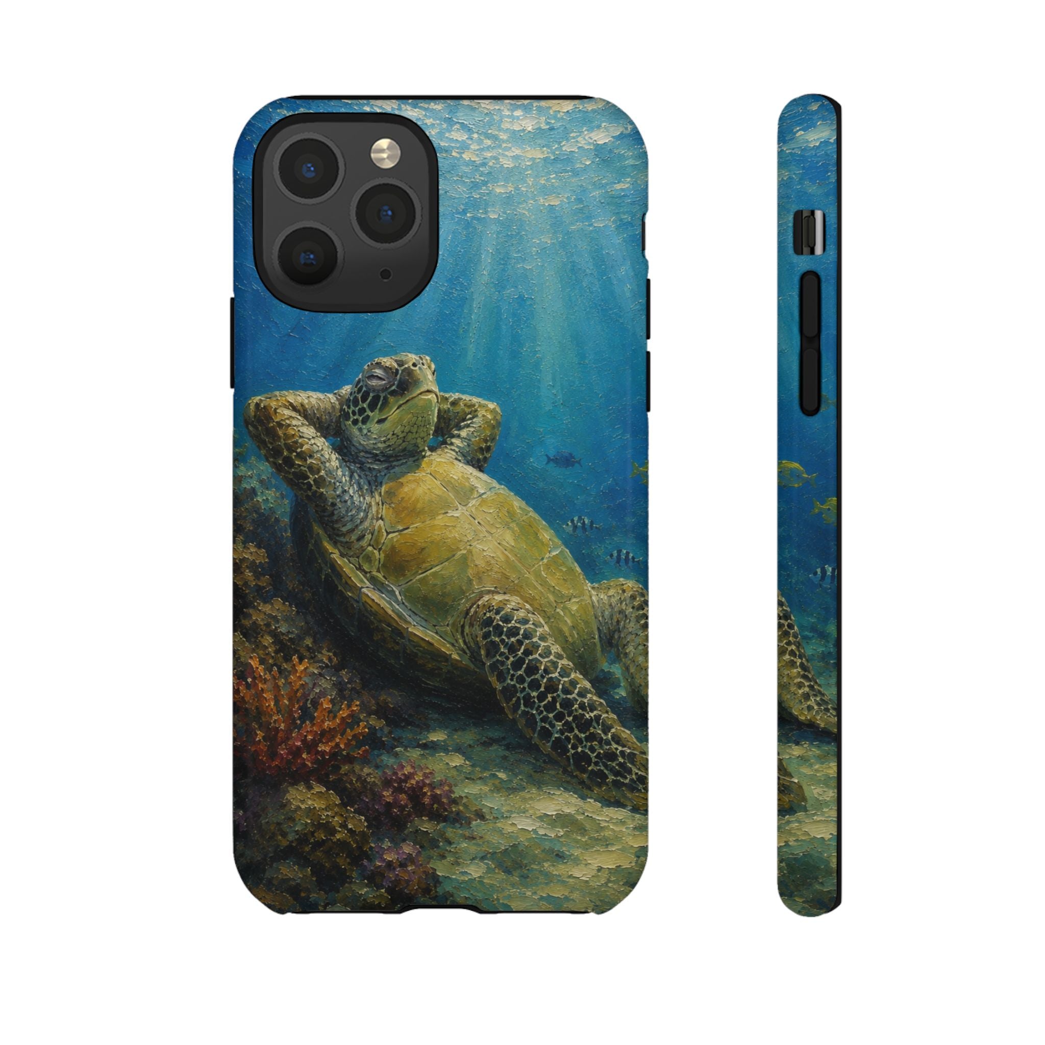 Sea Turtle Relaxation Phone Case — Ocean Underwater Art Protective Tough Case