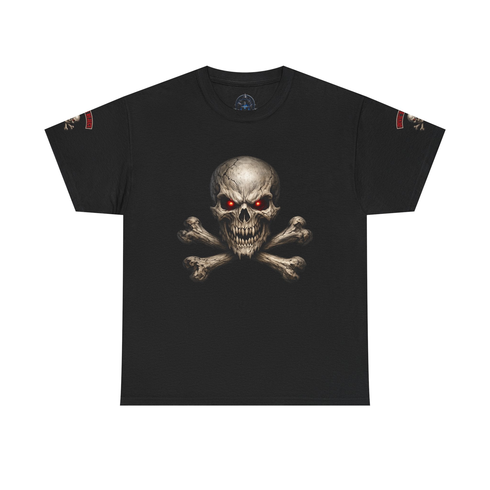 Premium Skull & Crossbones Graphic Tee — Red-Eye Pirate Skull T-Shirt