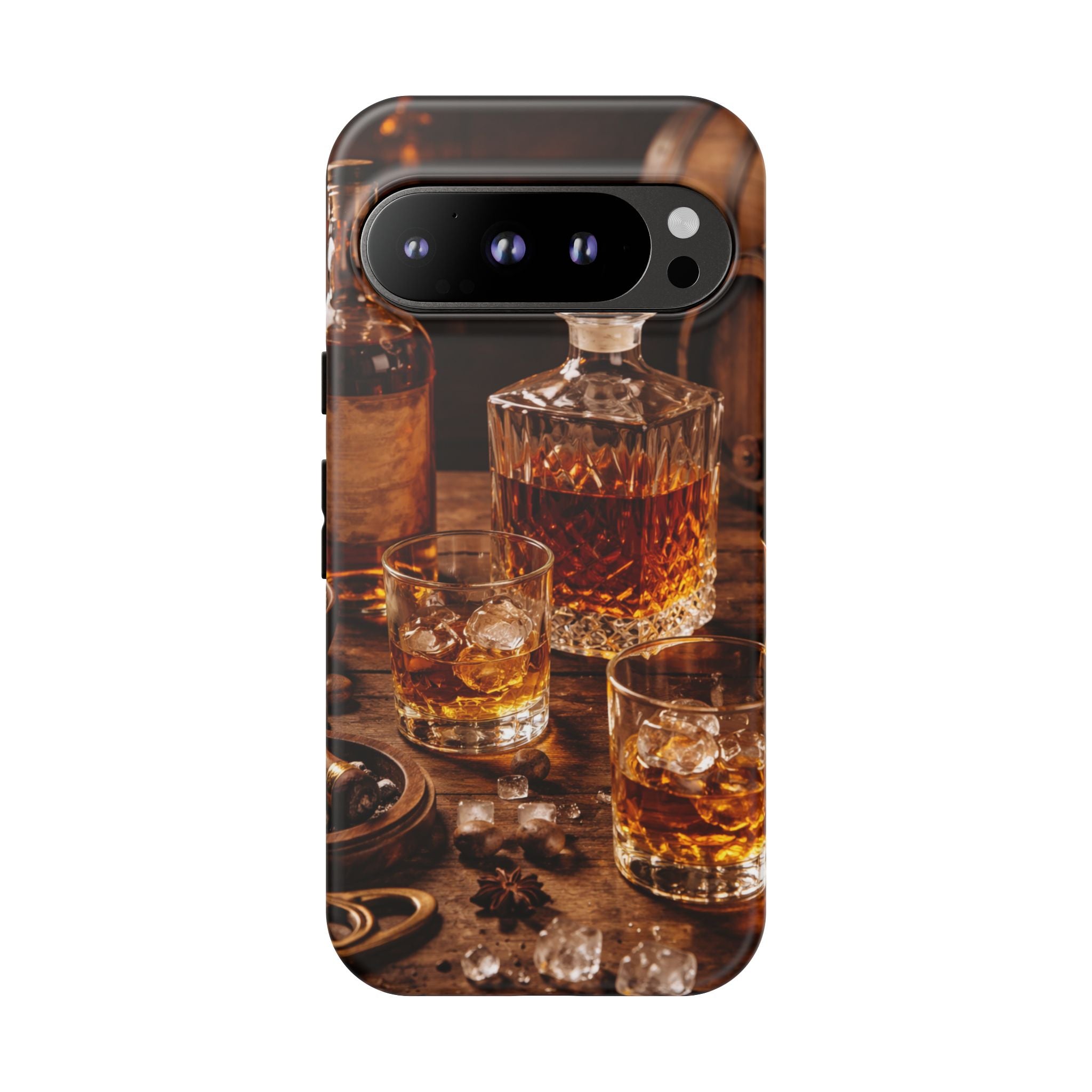 Whiskey Decanter Phone Case — Vintage Bar Spirits Protective Tough Case