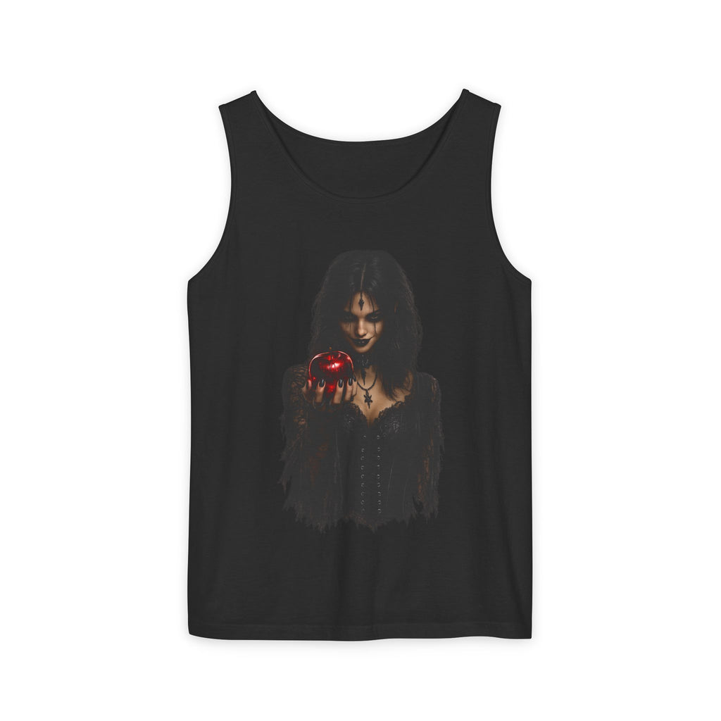 Dark Gothic Woman with Red Apple Tank Top