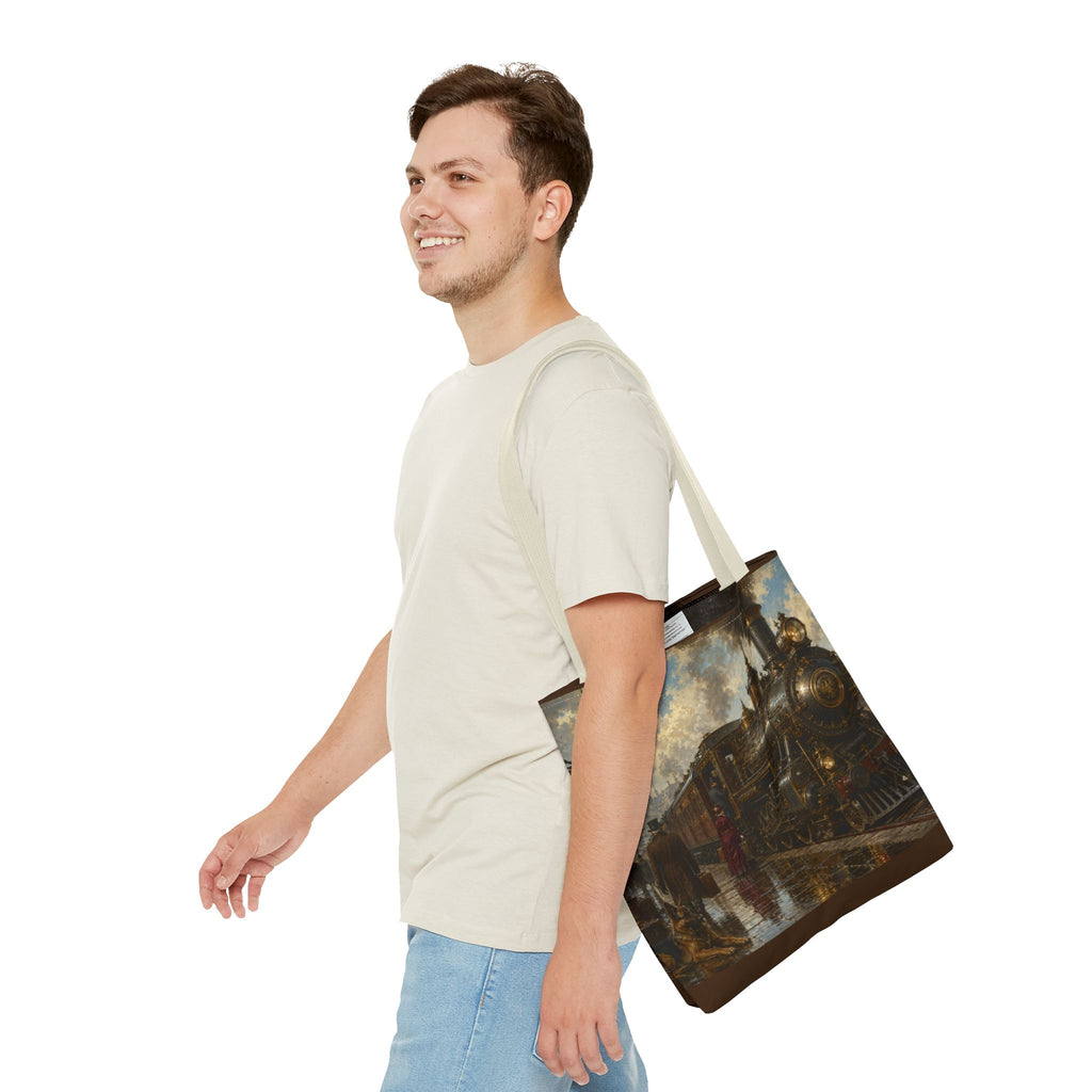 Steampunk Tote Bag — Victorian Station Art All-Over Print