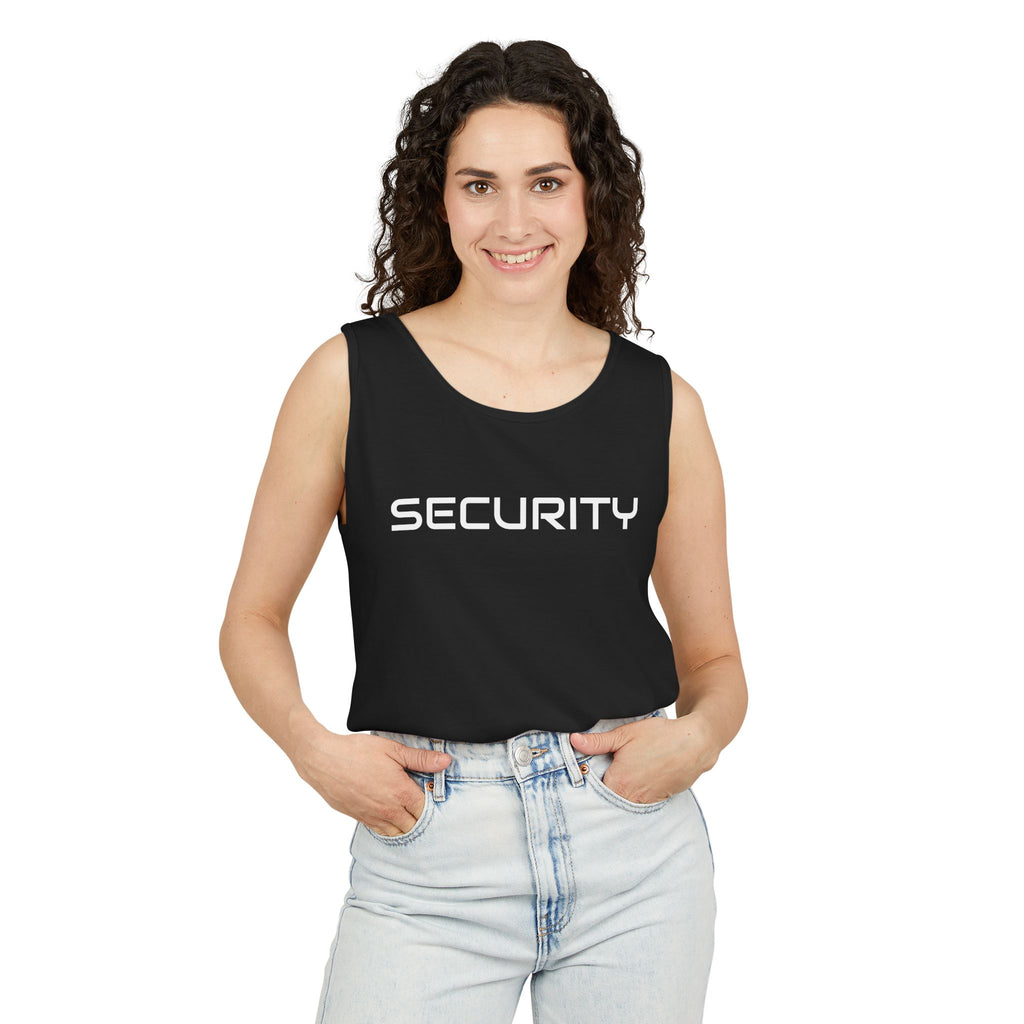 SECURITY Graphic Tank Top — Bold 'SECURITY' Streetwear Muscle Tee