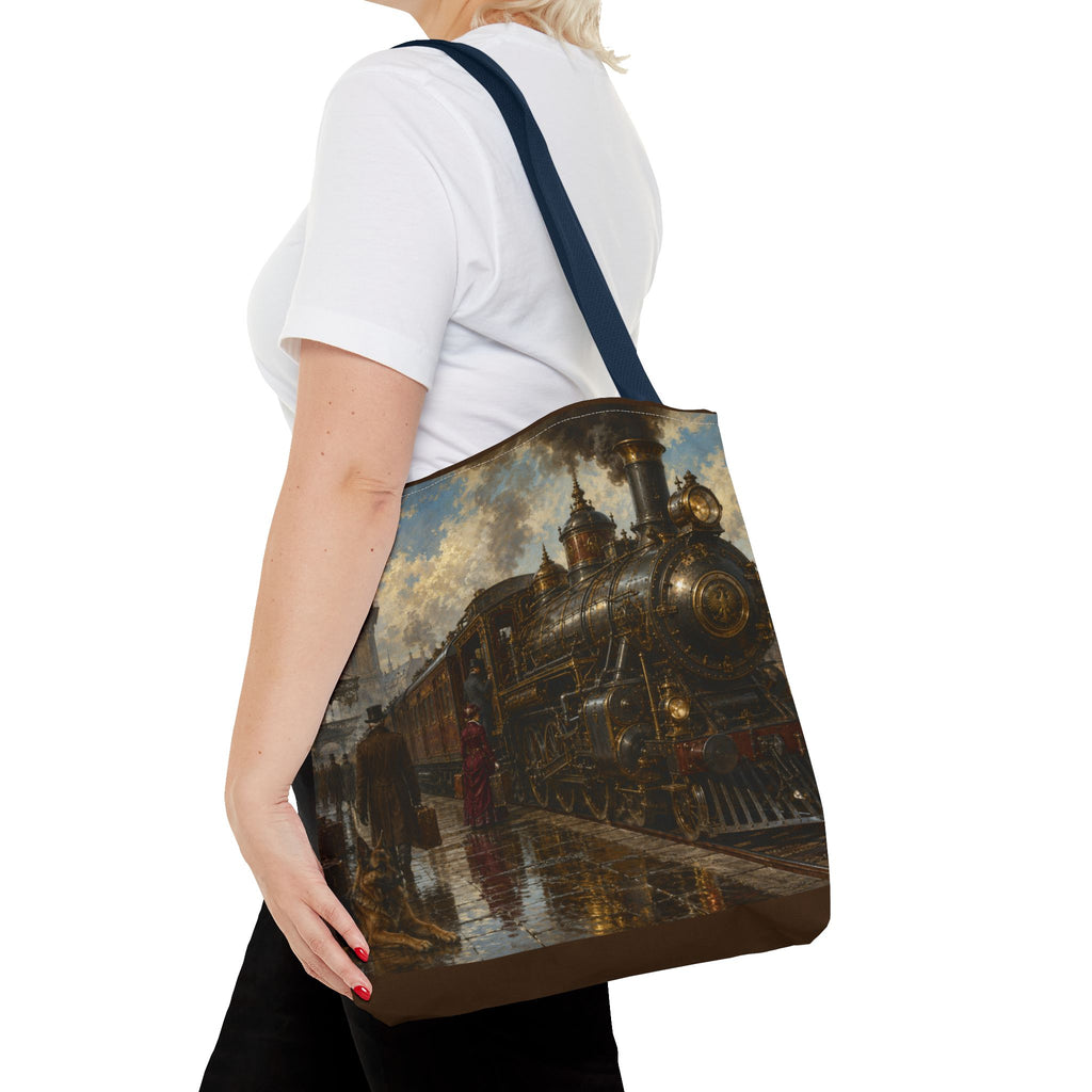 Steampunk Tote Bag — Victorian Station Art All-Over Print