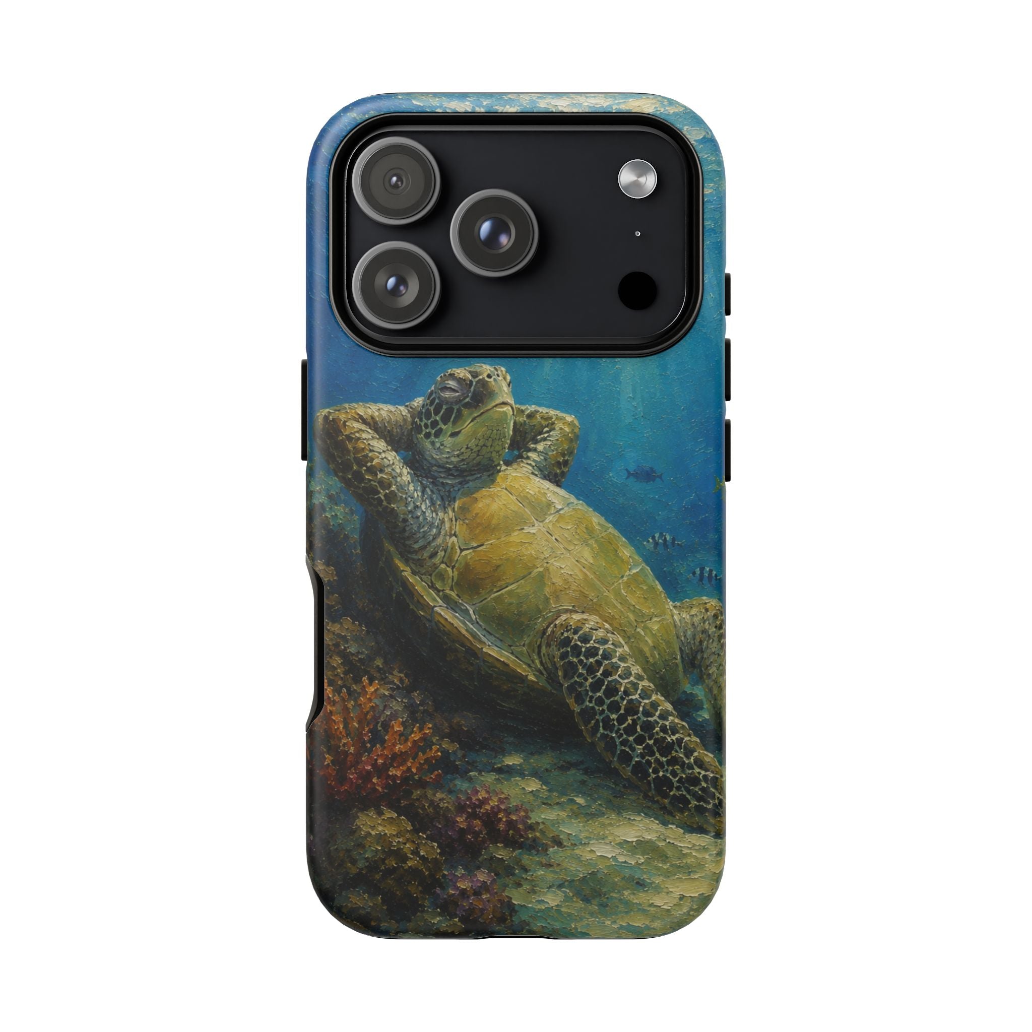 Sea Turtle Relaxation Phone Case — Ocean Underwater Art Protective Tough Case