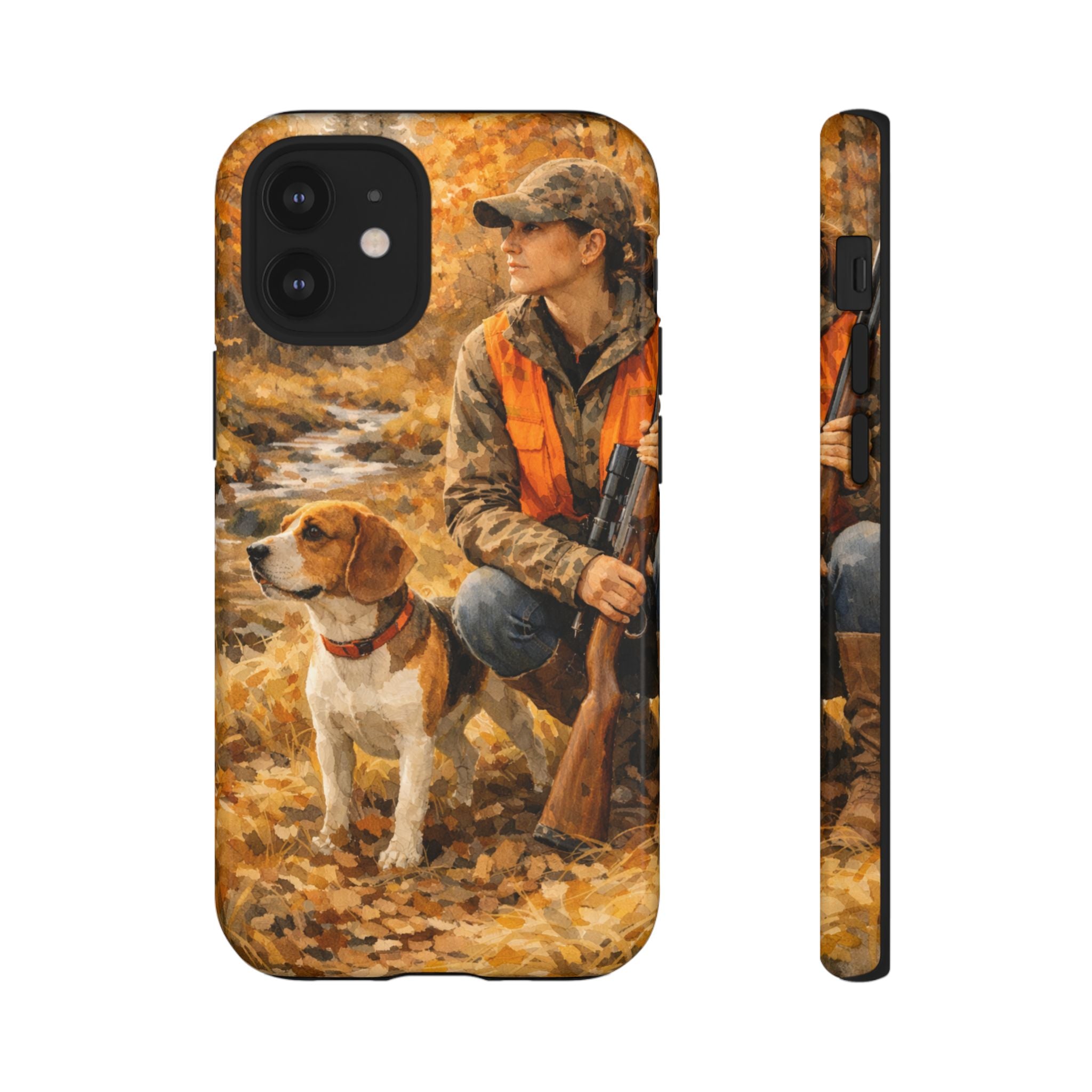 Hunter and Beagle Phone Case — Hunting Dog Autumn Camouflage iPhone Cover