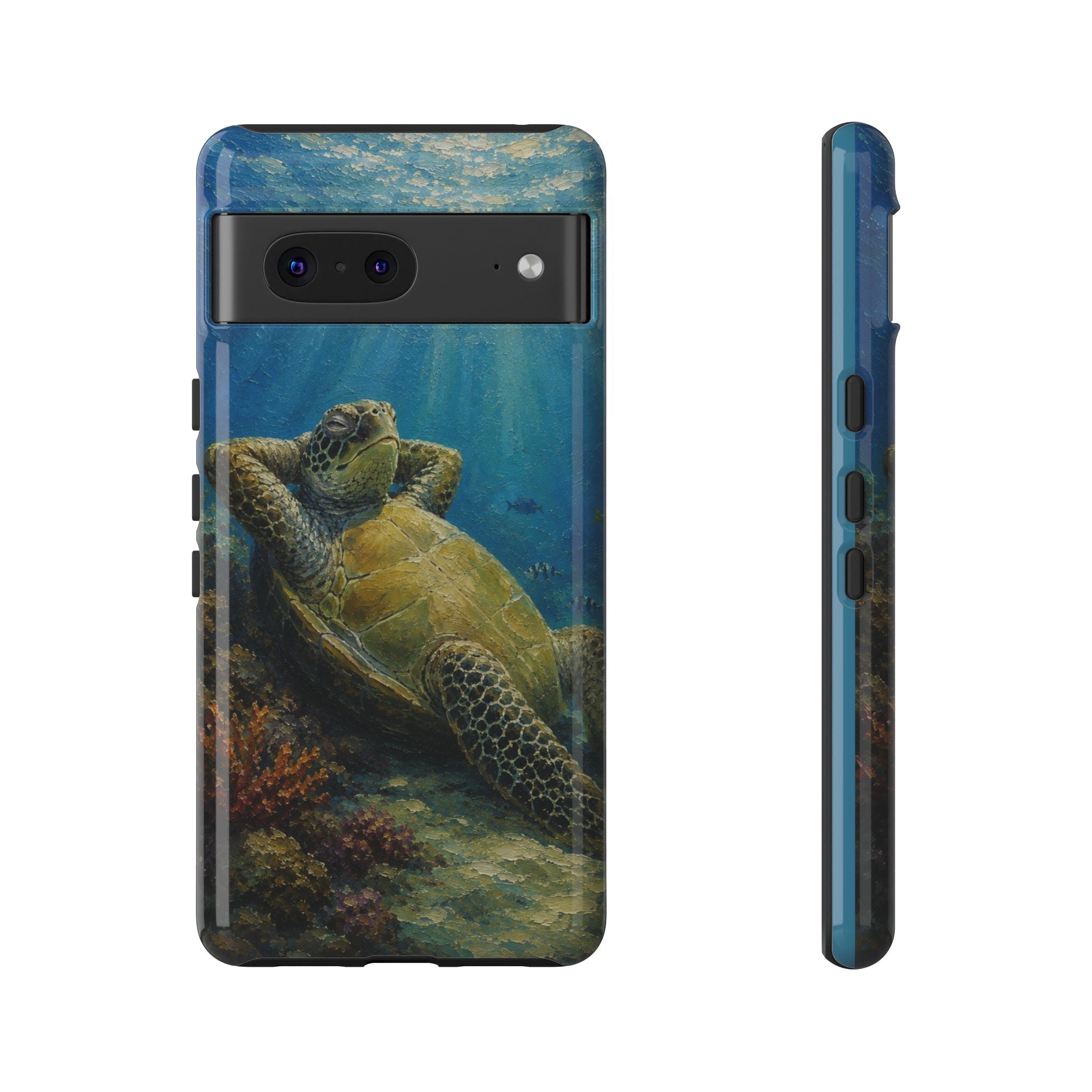 Sea Turtle Relaxation Phone Case — Ocean Underwater Art Protective Tough Case