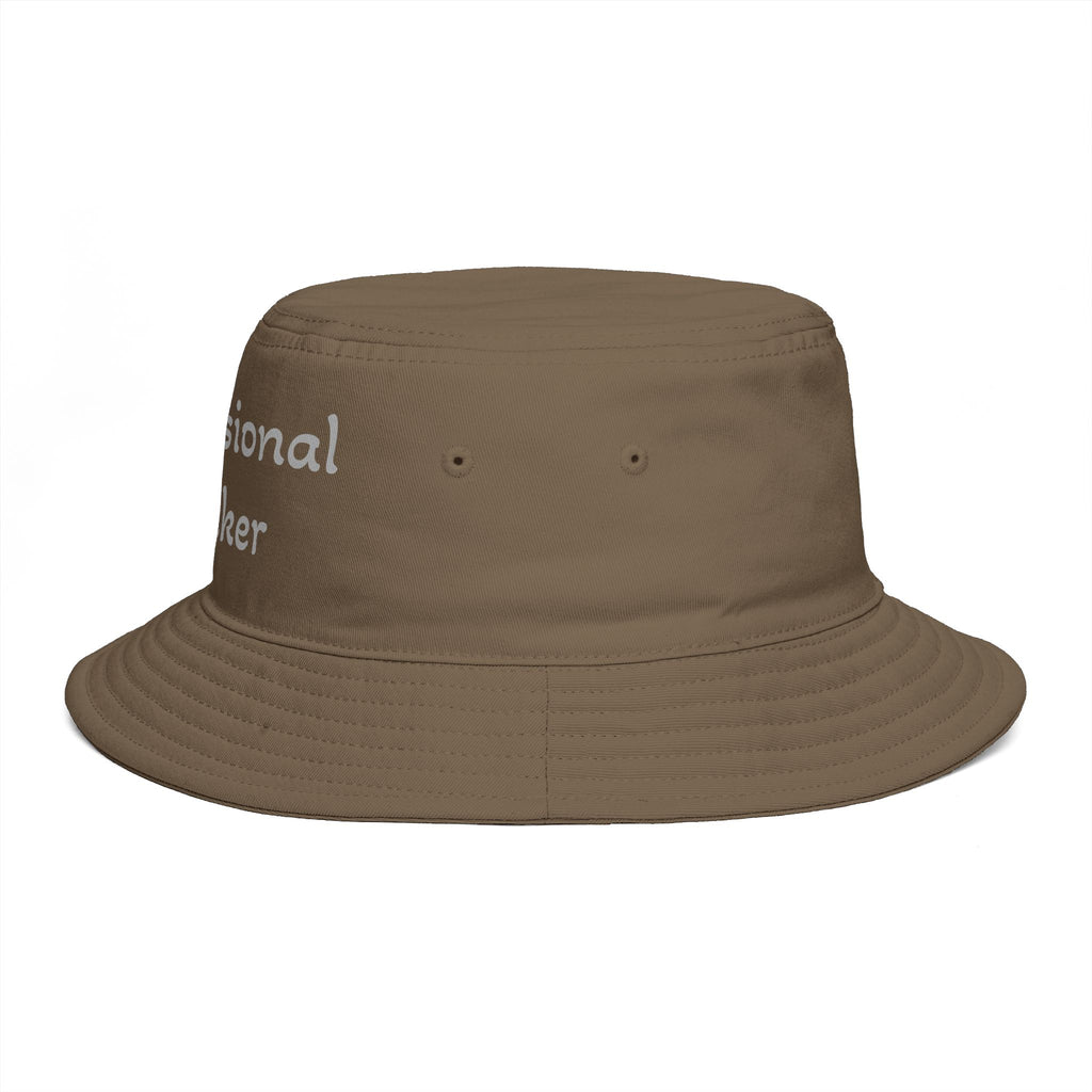 Professional Slacker Bucket Hat — Funny Casual Brim Hat for Laid-Back Style
