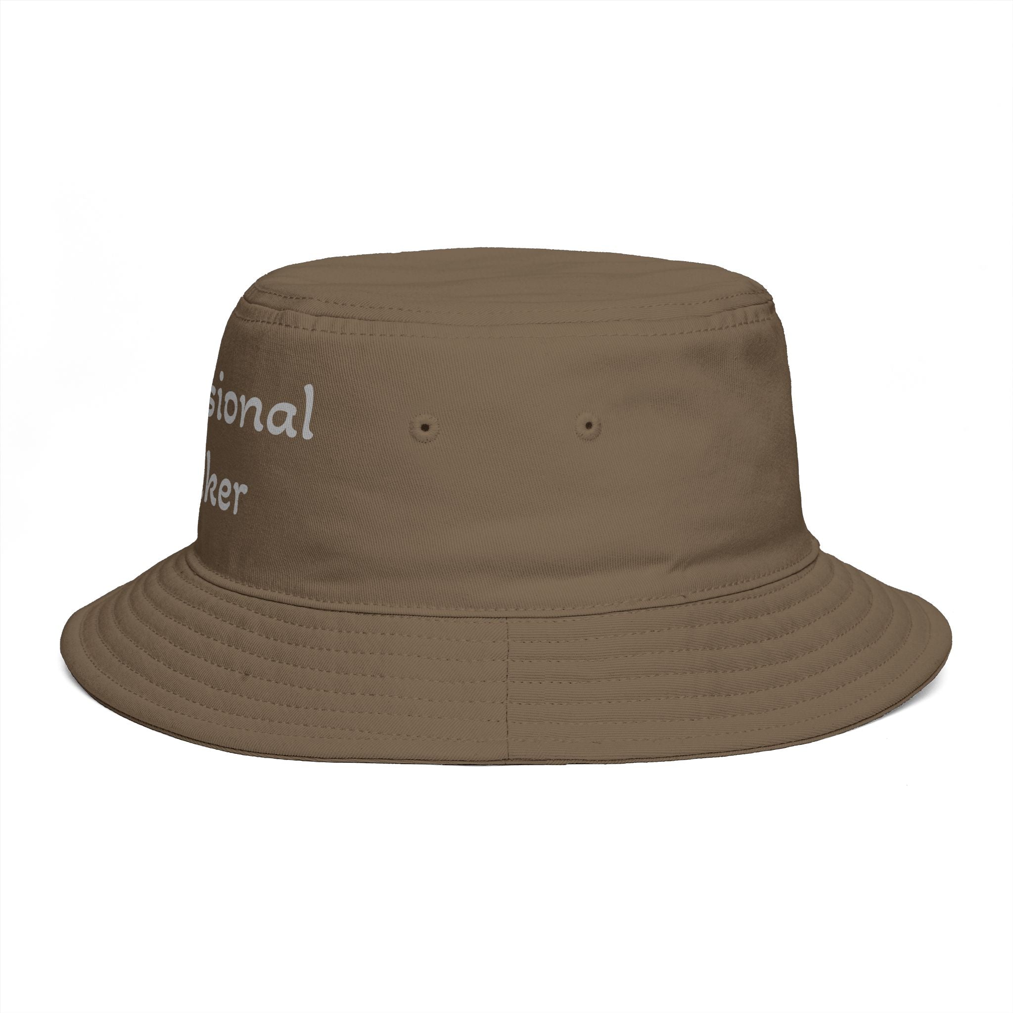 Professional Slacker Bucket Hat — Funny Casual Brim Hat for Laid-Back Style