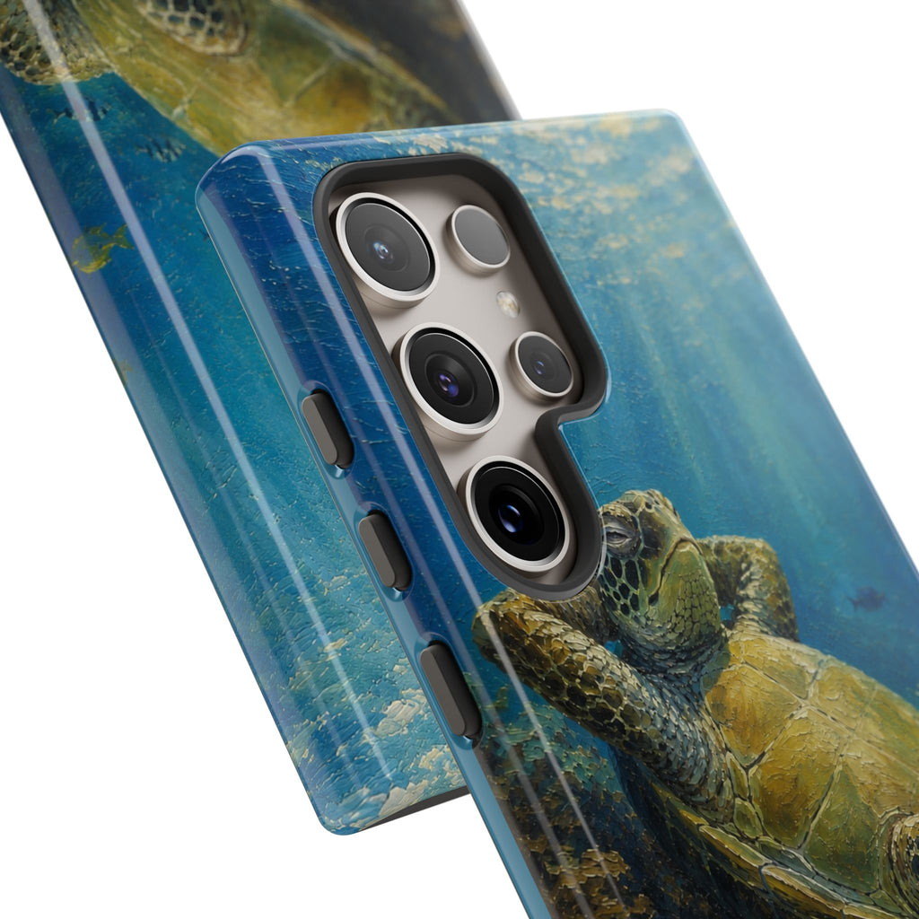 Sea Turtle Relaxation Phone Case — Ocean Underwater Art Protective Tough Case