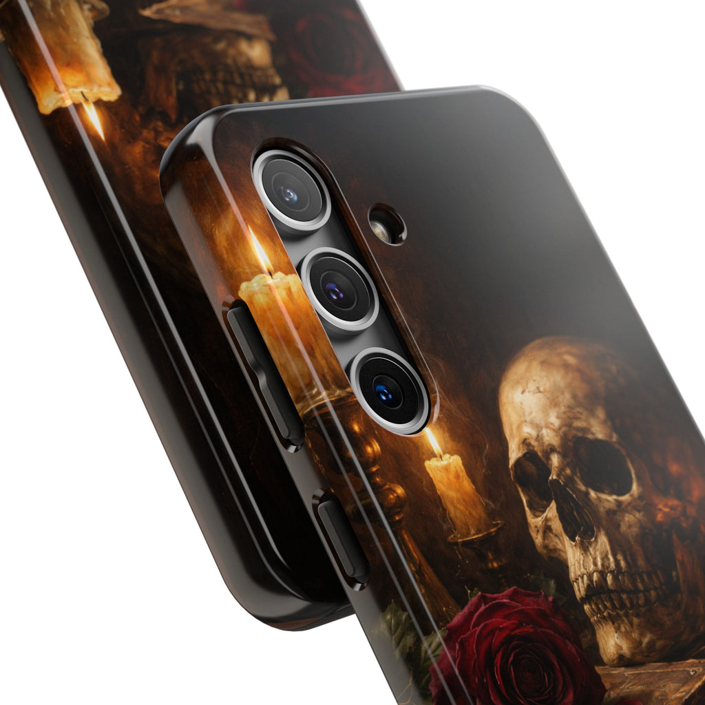 Skull & Candle Tough Phone Case — Memento Mori Protective Cover