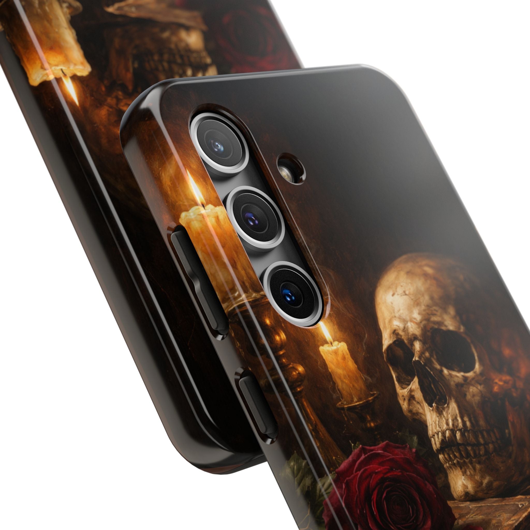 Skull & Candle Tough Phone Case — Memento Mori Protective Cover