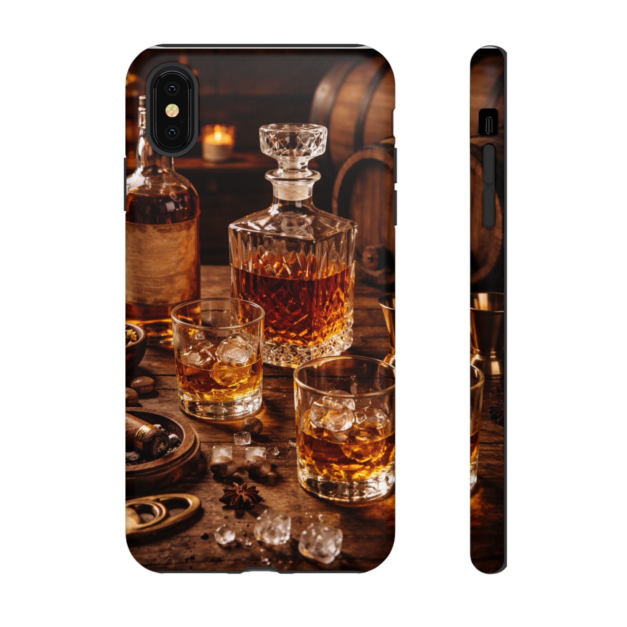 Whiskey Decanter Phone Case — Vintage Bar Spirits Protective Tough Case