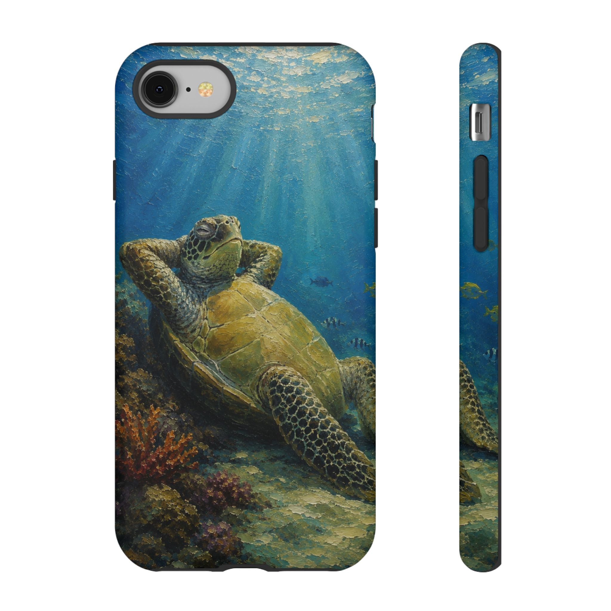 Sea Turtle Relaxation Phone Case — Ocean Underwater Art Protective Tough Case