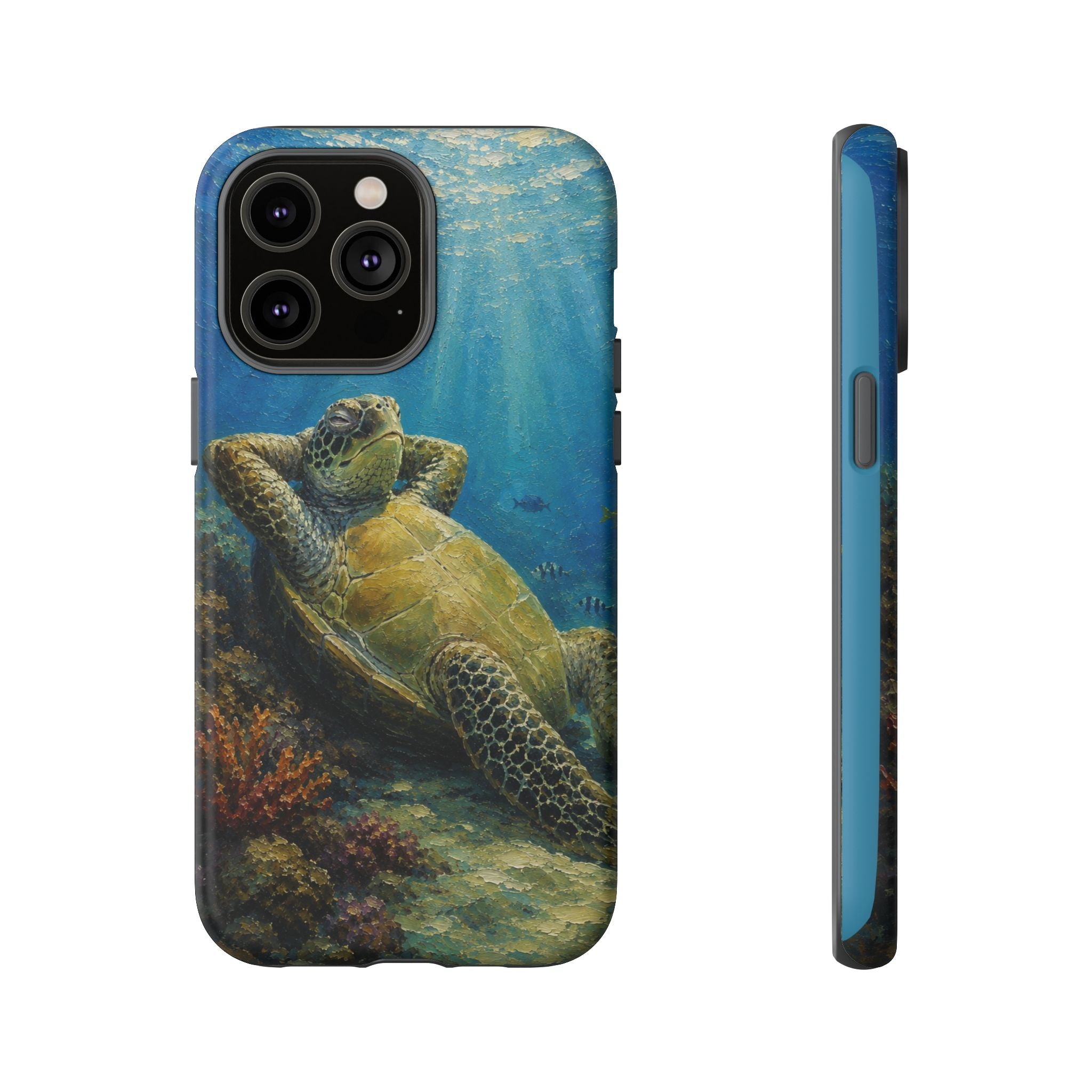 Sea Turtle Relaxation Phone Case — Ocean Underwater Art Protective Tough Case