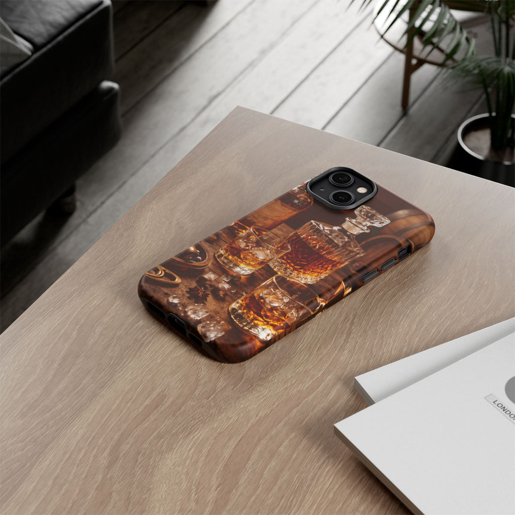 Whiskey Decanter Phone Case — Vintage Bar Spirits Protective Tough Case
