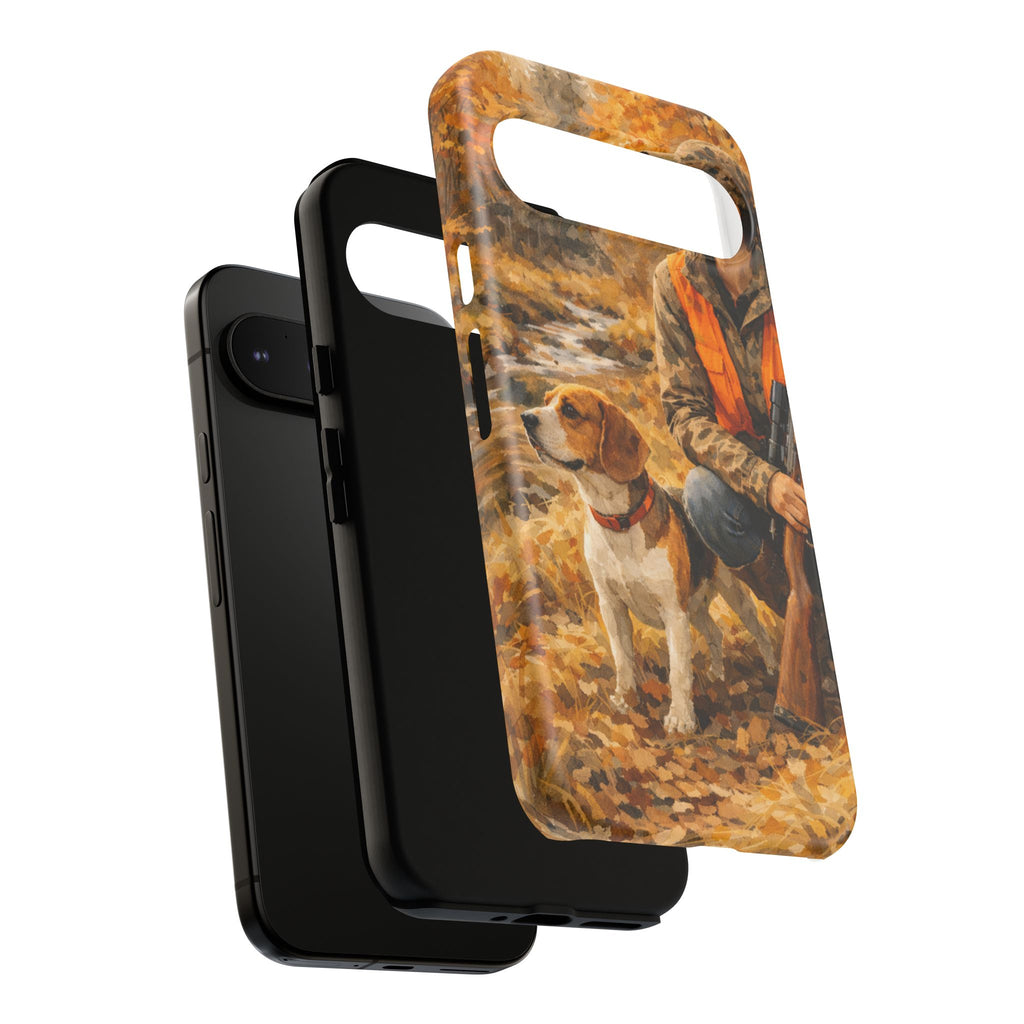 Hunter and Beagle Phone Case — Hunting Dog Autumn Camouflage iPhone Cover