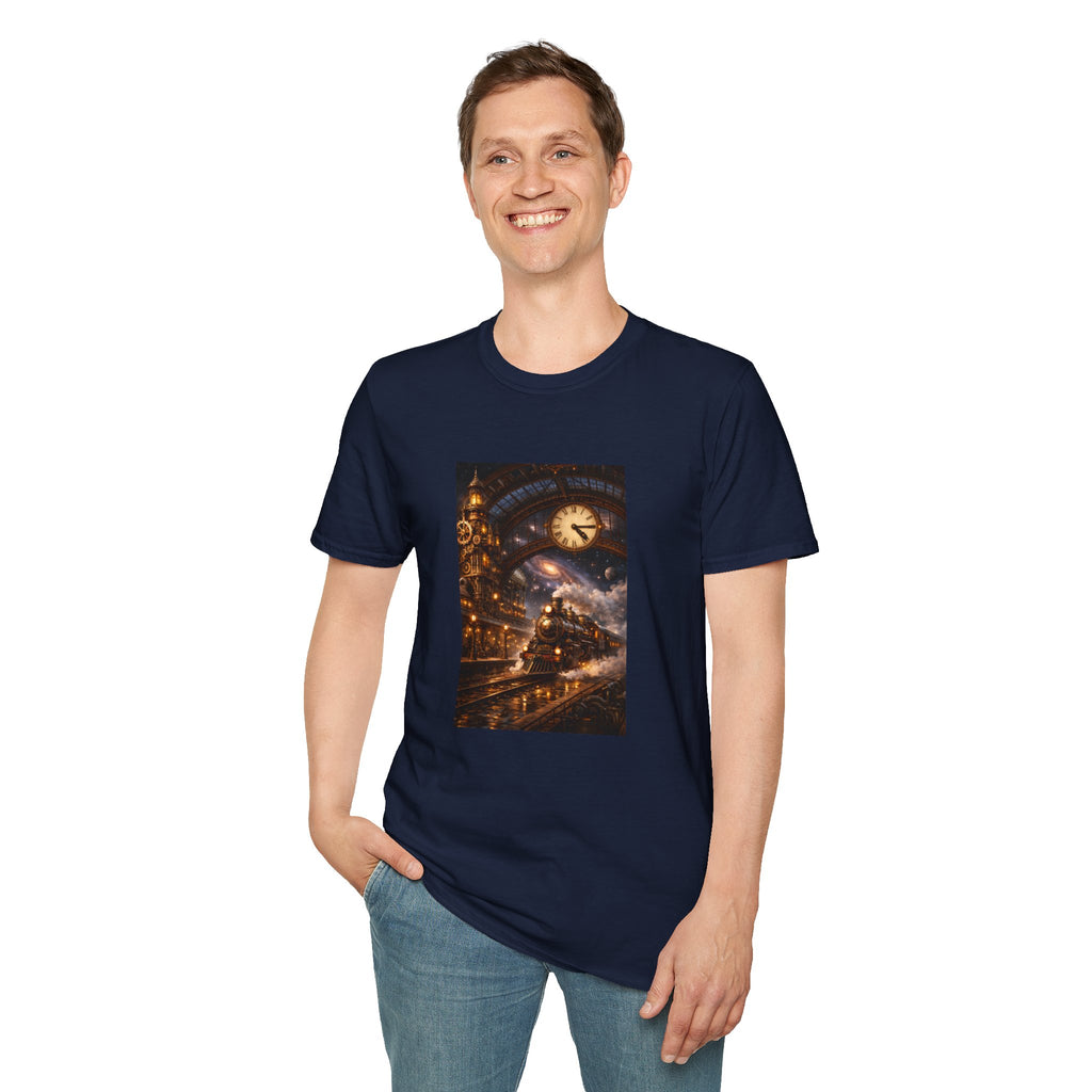 Steampunk Train T-Shirt — Steampunk Nightscape Tee