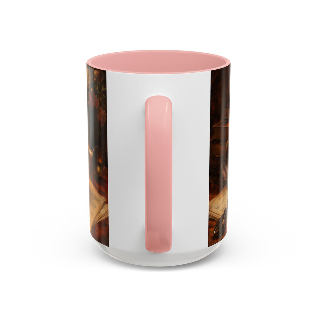 Classical Music Coffee Mug – Classical Music Floral Design (11/15 oz)