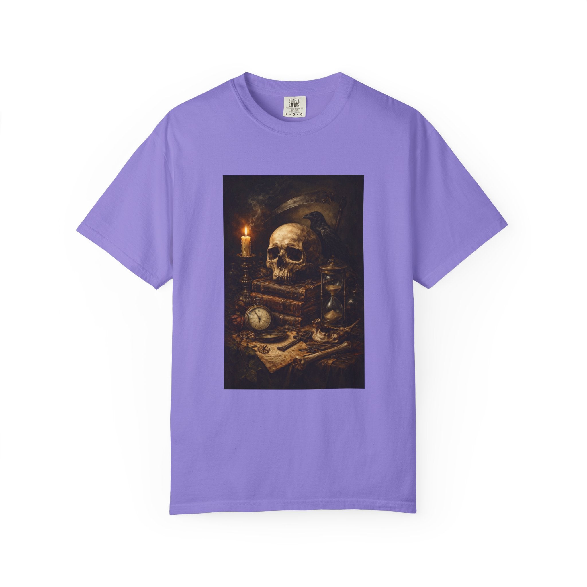 Skull & Candle - Memento Mori T-Shirt — Vintage Vanitas Art Tee