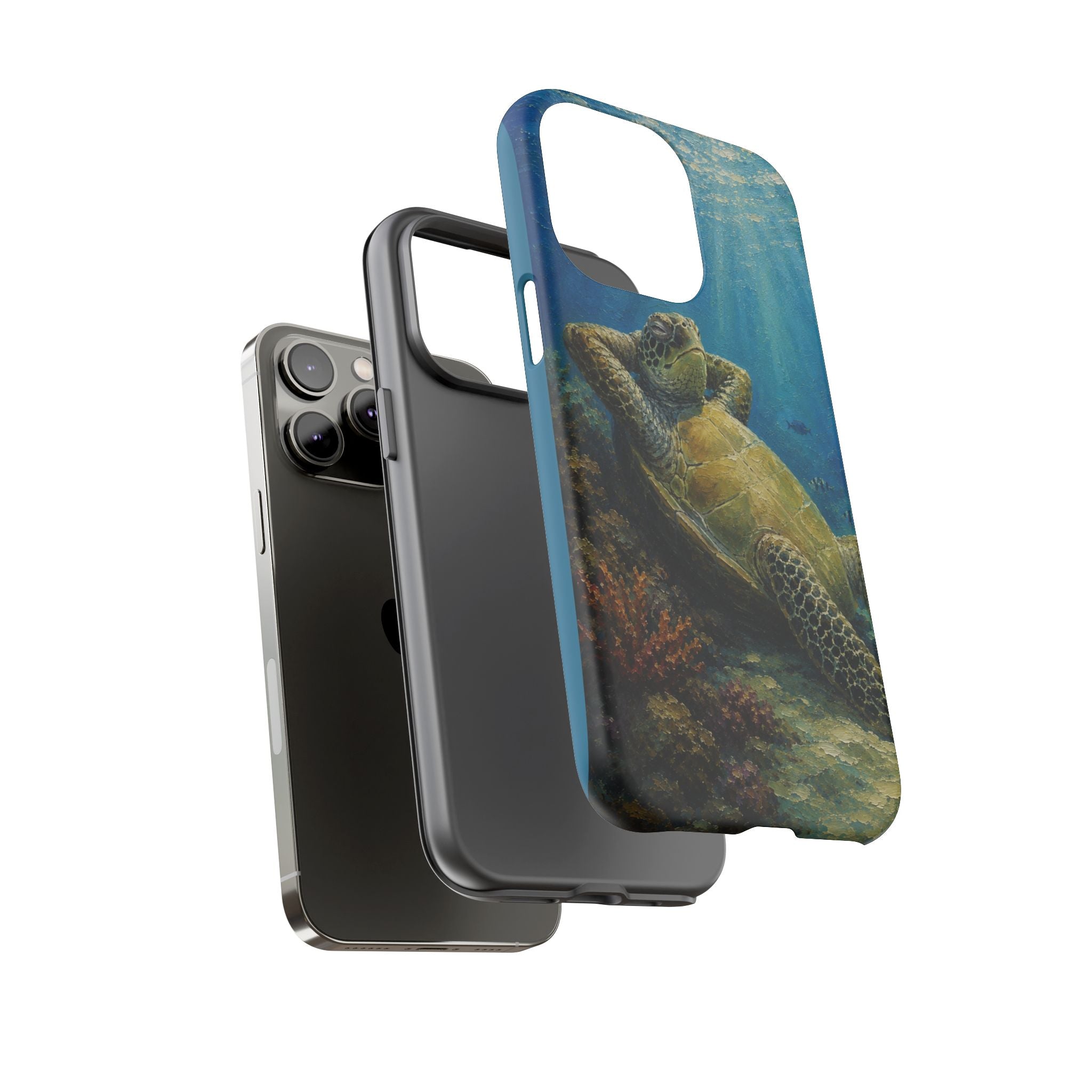 Sea Turtle Relaxation Phone Case — Ocean Underwater Art Protective Tough Case