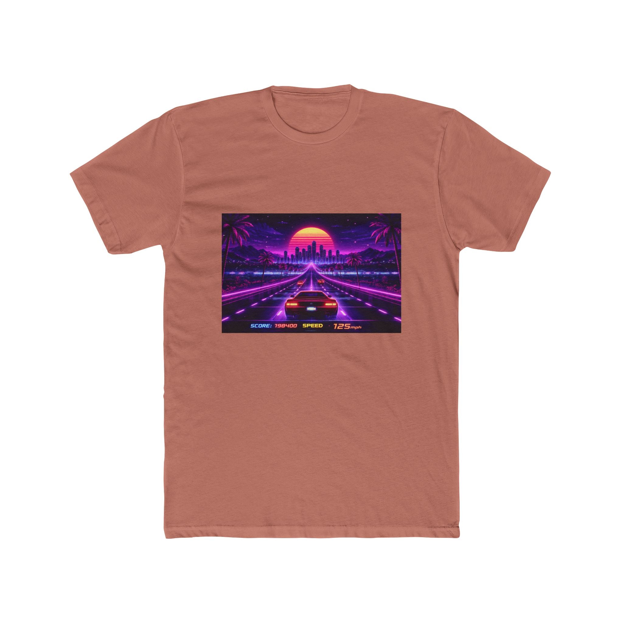 Retro Sunset Drive T‑Shirt — Vaporwave 80s Synthwave Graphic Tee