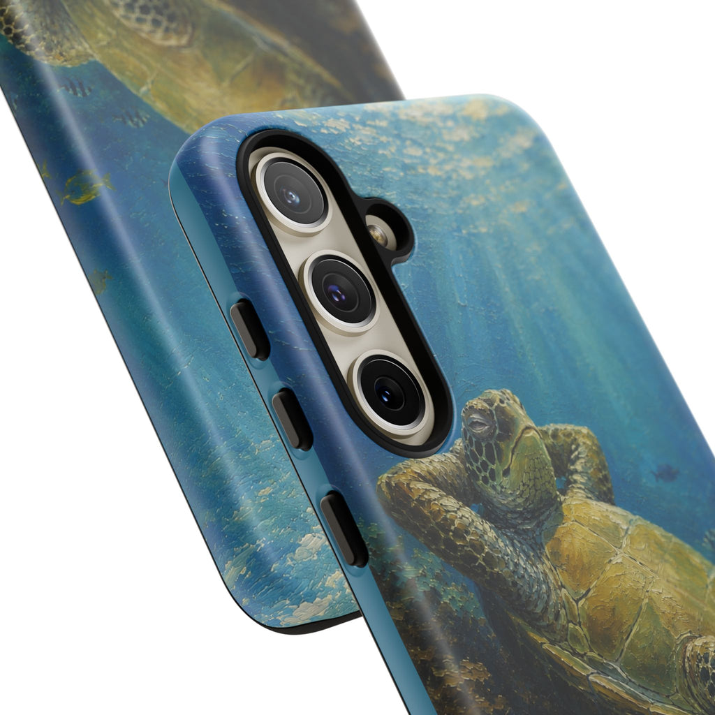 Sea Turtle Relaxation Phone Case — Ocean Underwater Art Protective Tough Case