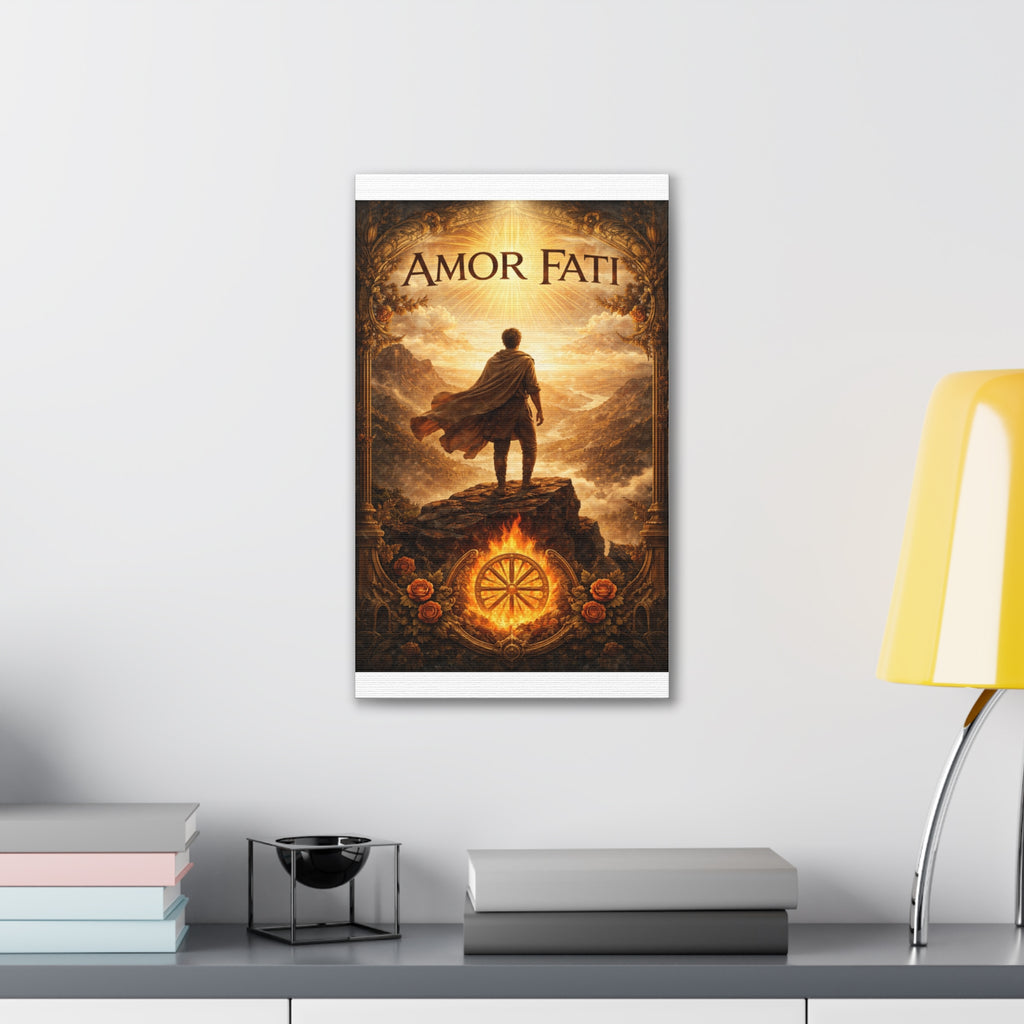 Amor Fati Canvas Wall Art — Stoic Journey Inspirational Print