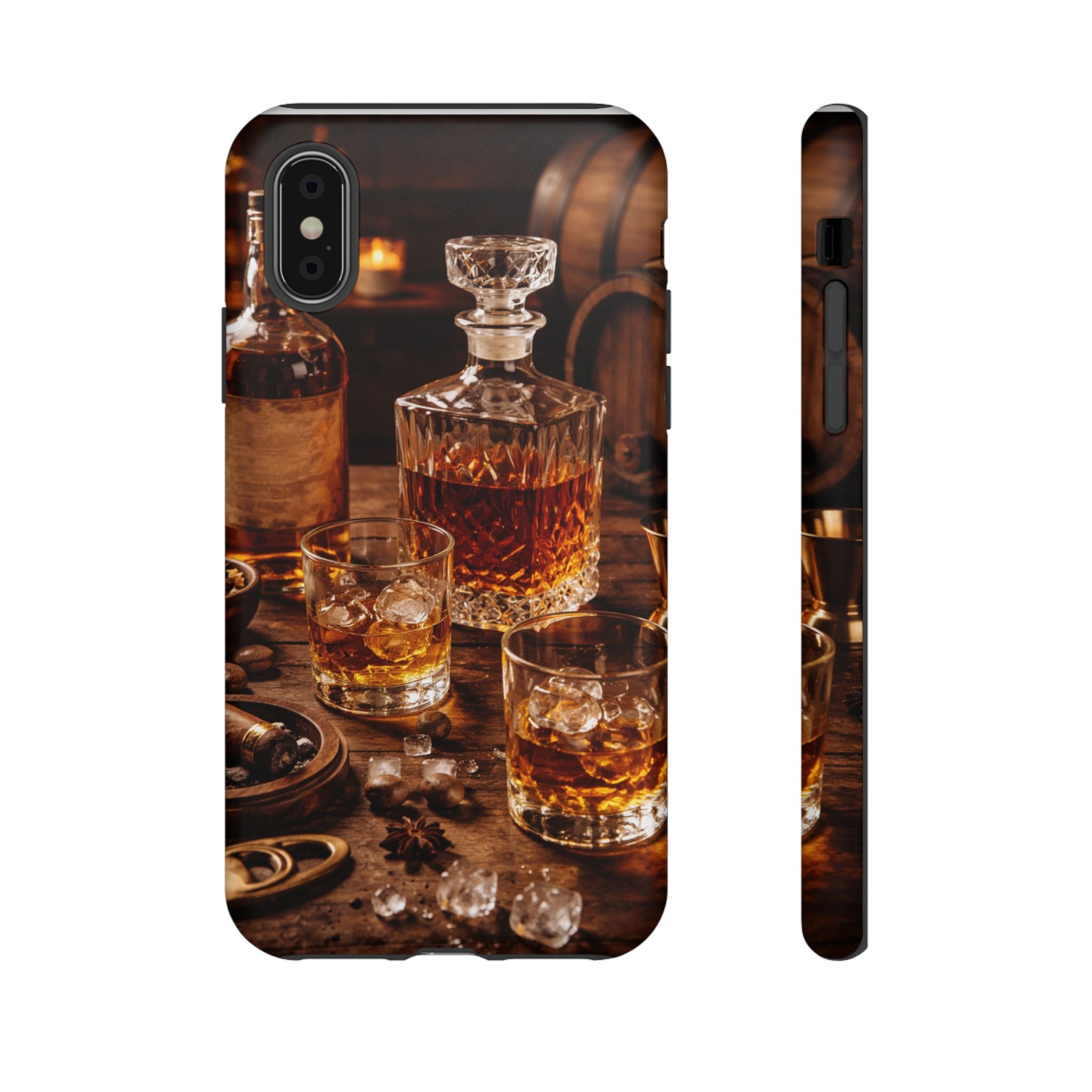 Whiskey Decanter Phone Case — Vintage Bar Spirits Protective Tough Case