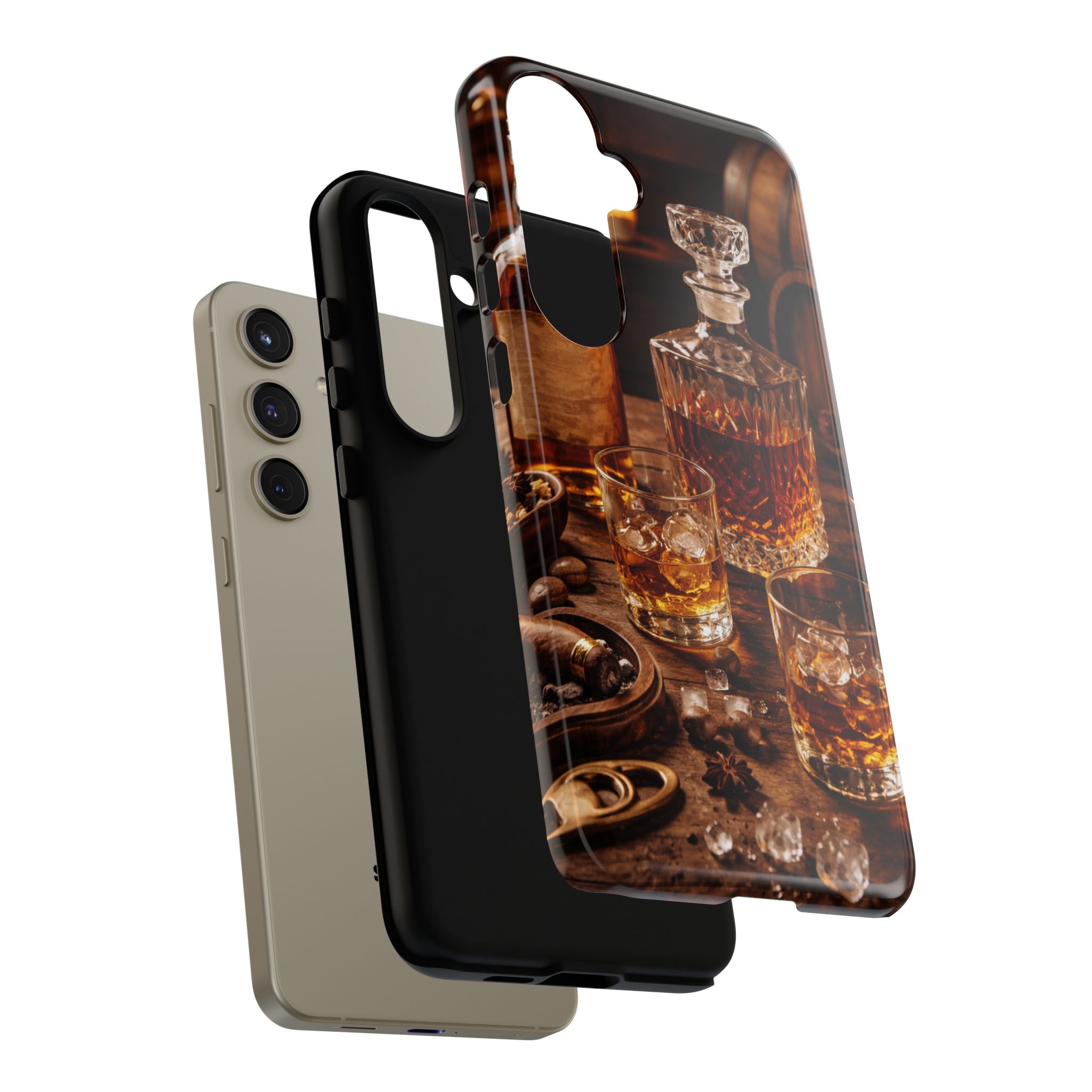 Whiskey Decanter Phone Case — Vintage Bar Spirits Protective Tough Case