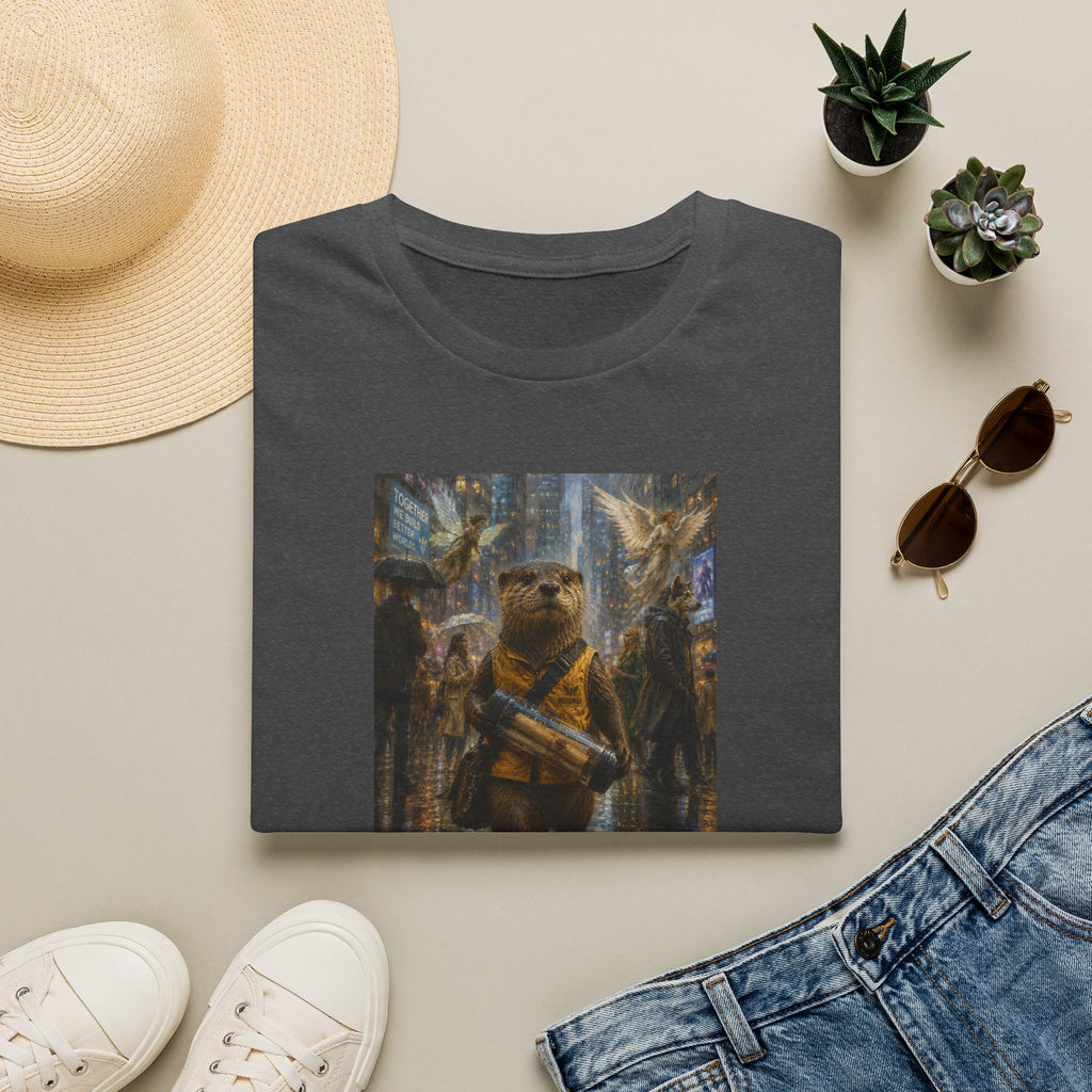 Messenger Otter Graphic Tee — Whimsical Otter Art Shirt