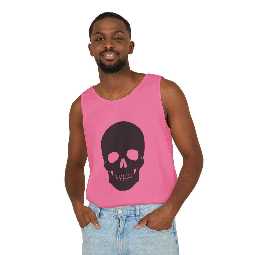 Skull Graphic Tank Top — Bold Black Skull Summer Vest