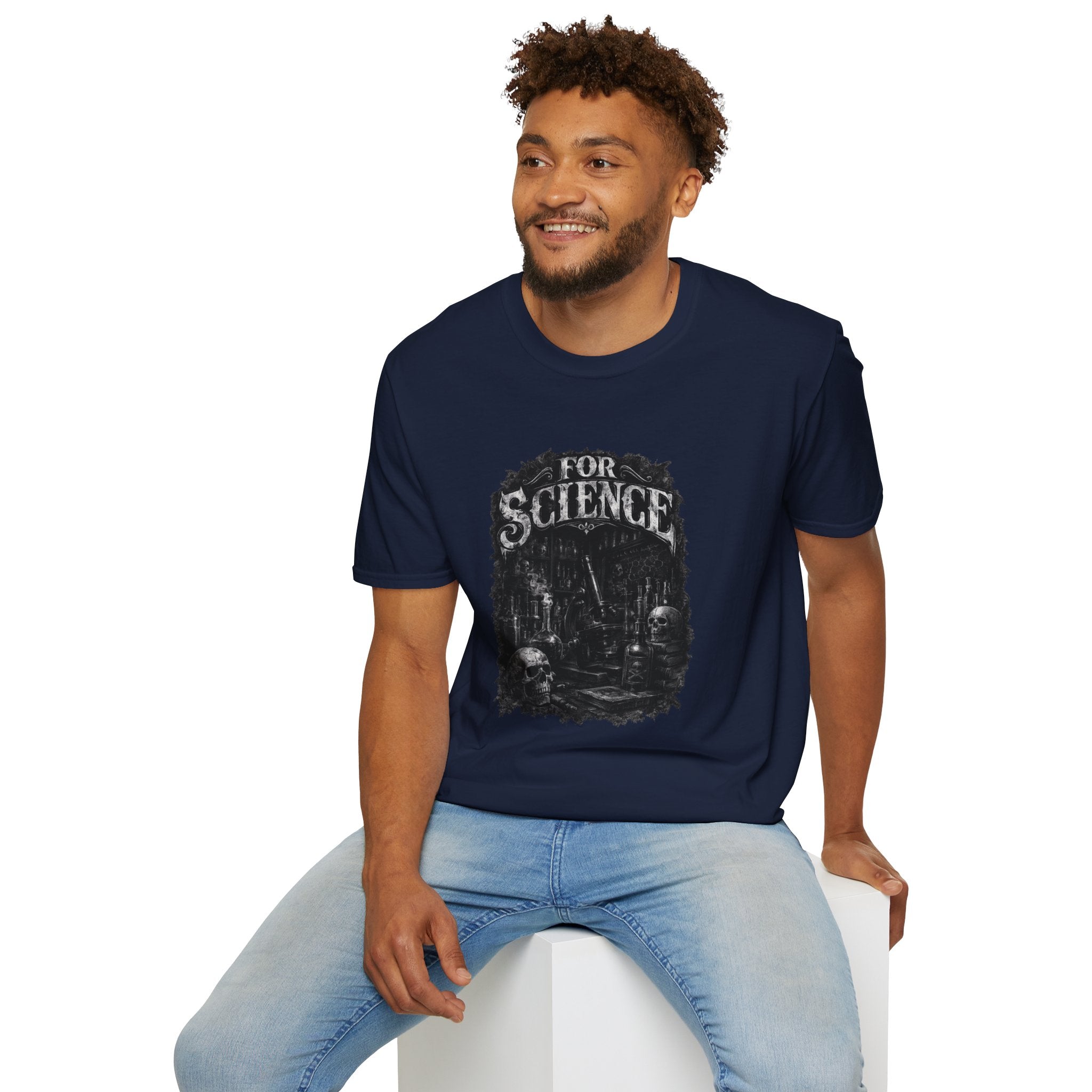 For Science T-Shirt — Dark Vintage Science Graphic Tee
