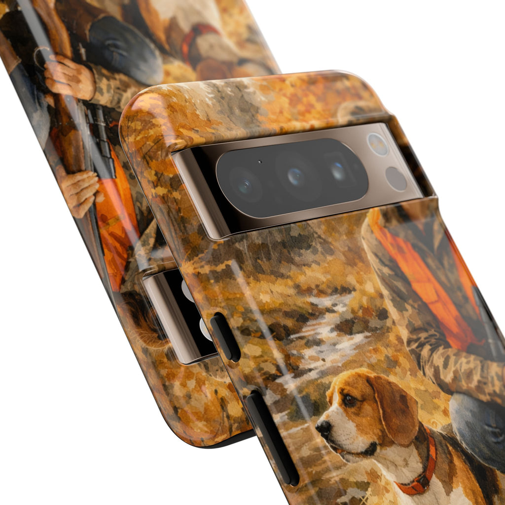 Hunter and Beagle Phone Case — Hunting Dog Autumn Camouflage iPhone Cover
