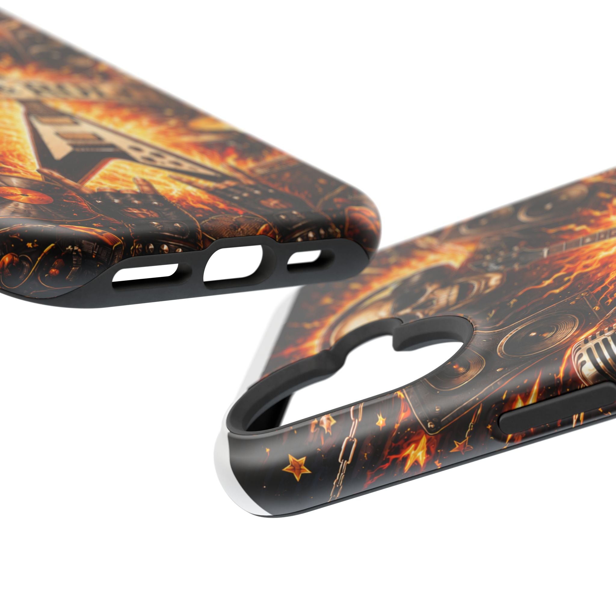 Rock & Roll Skull Guitar Phone Case — Magnetic Impact-Resistant