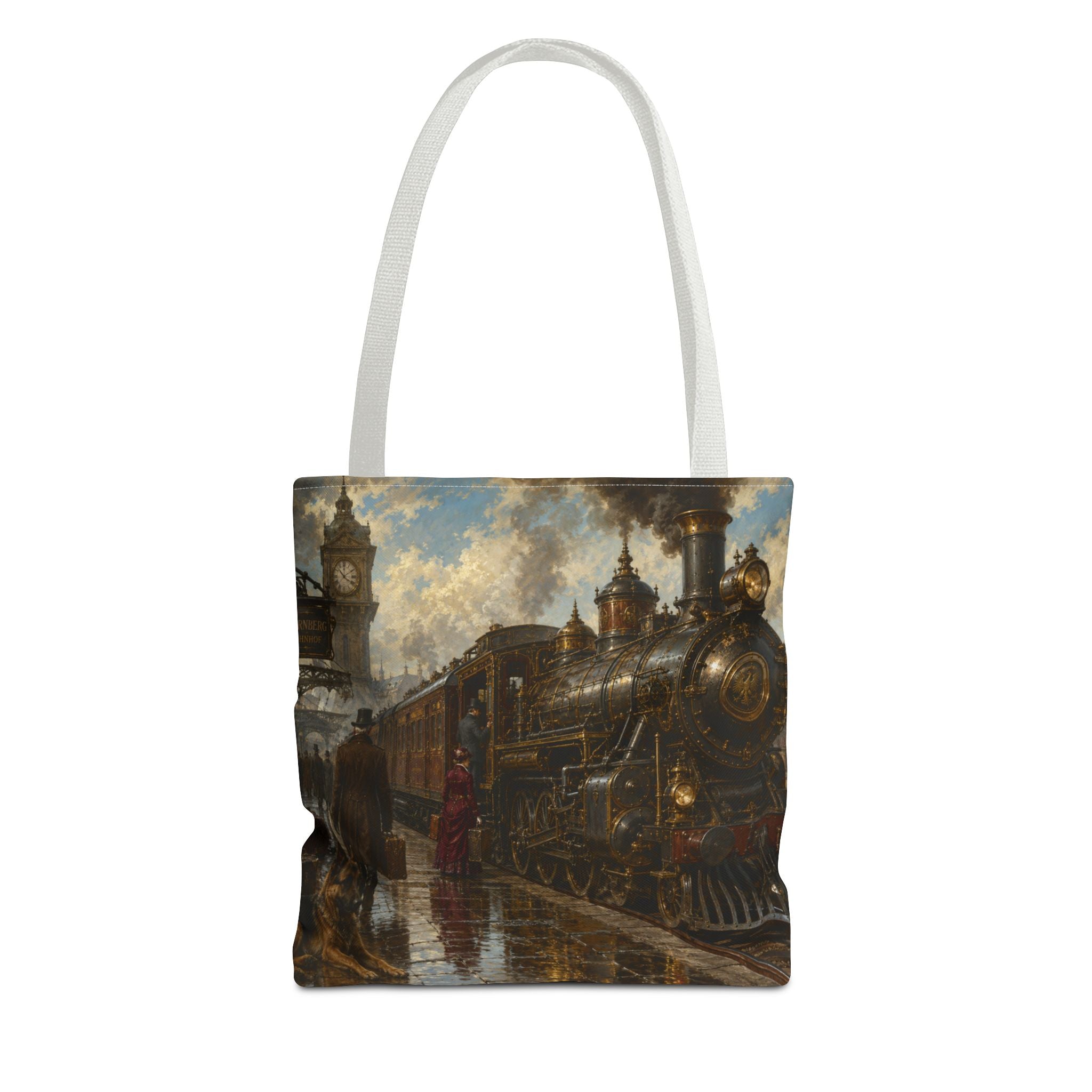 Steampunk Tote Bag — Victorian Station Art All-Over Print