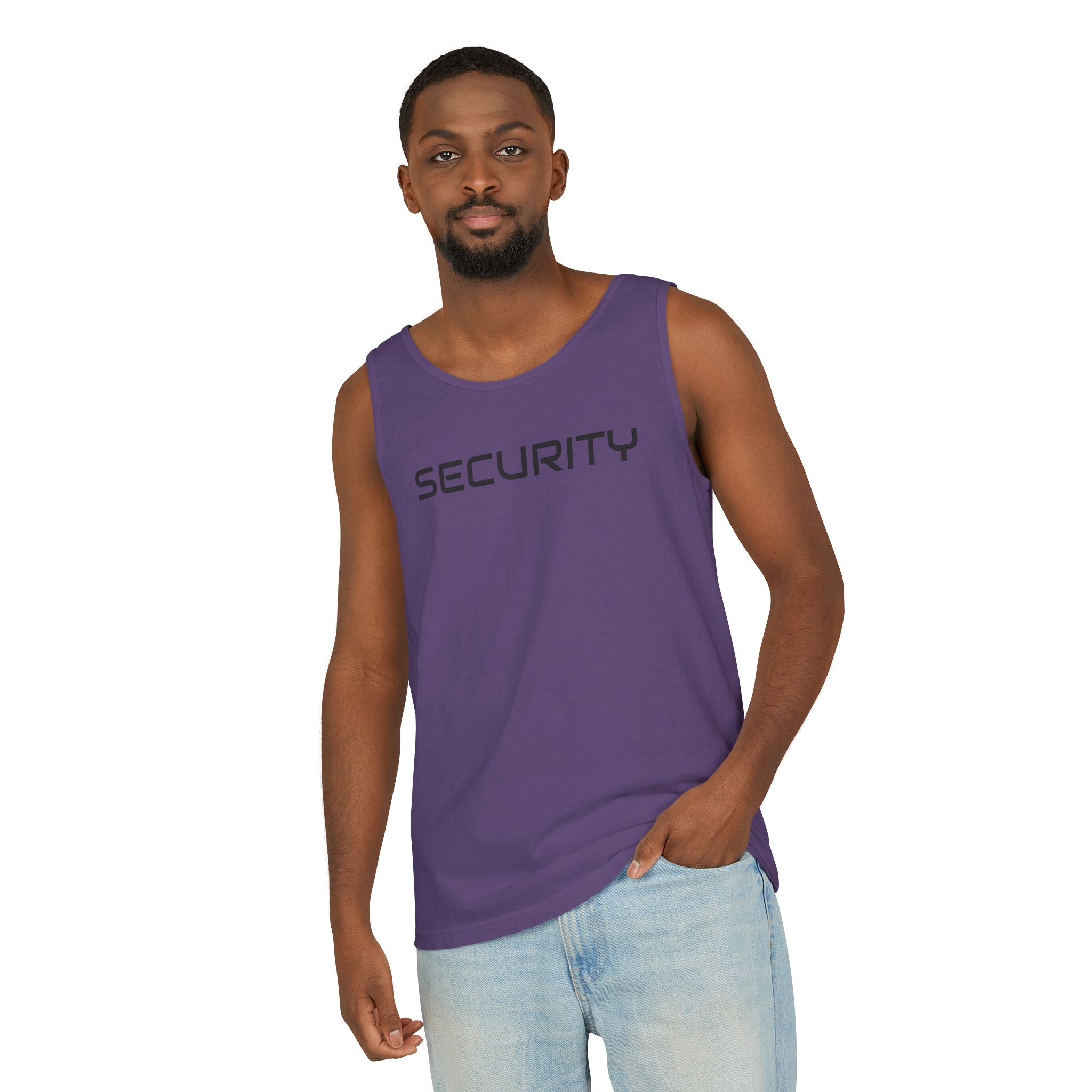 SECURITY Graphic Tank Top — Bold 'SECURITY' Streetwear Muscle Tee