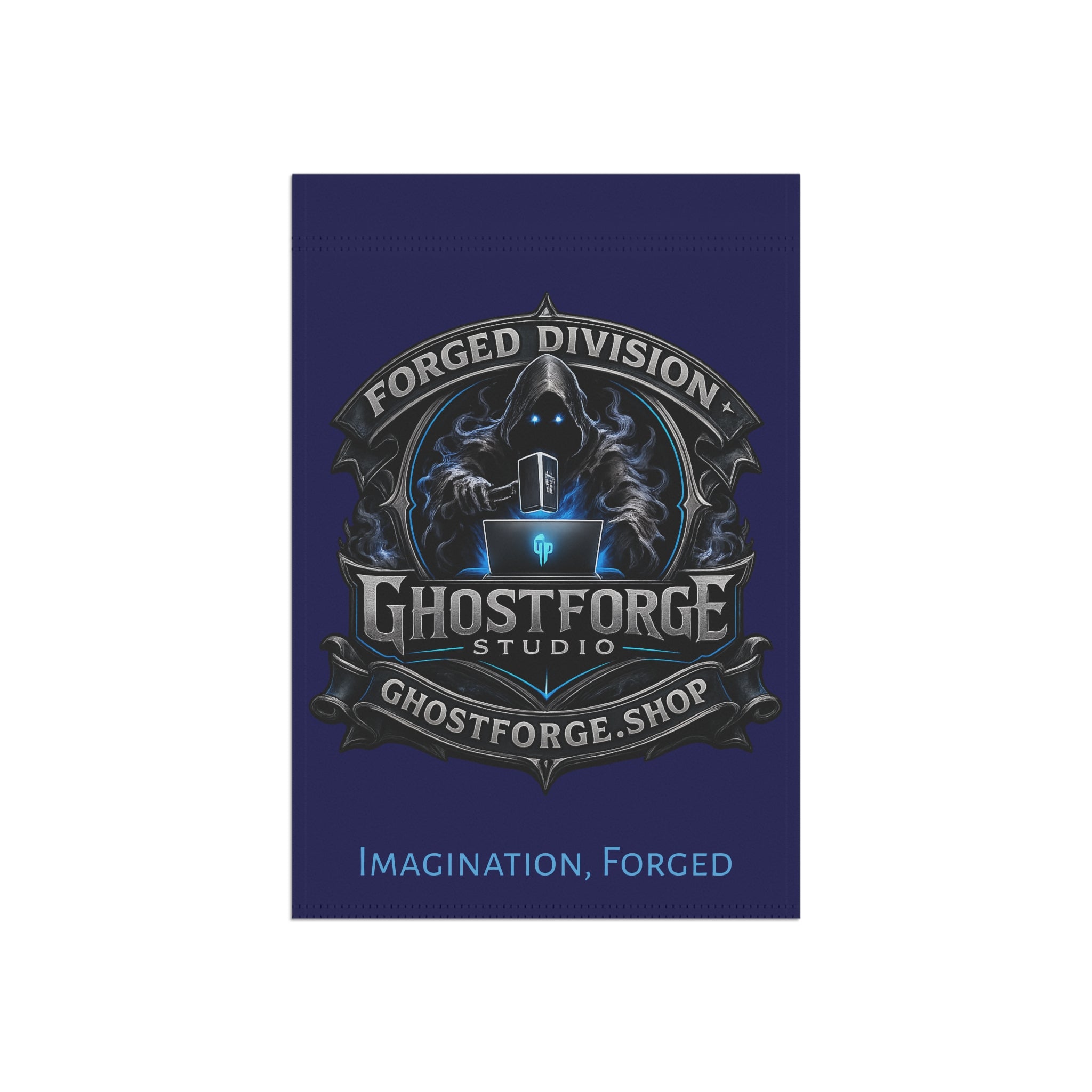 Ghostforge Studio Garden Flag — Forged Division Logo House flag