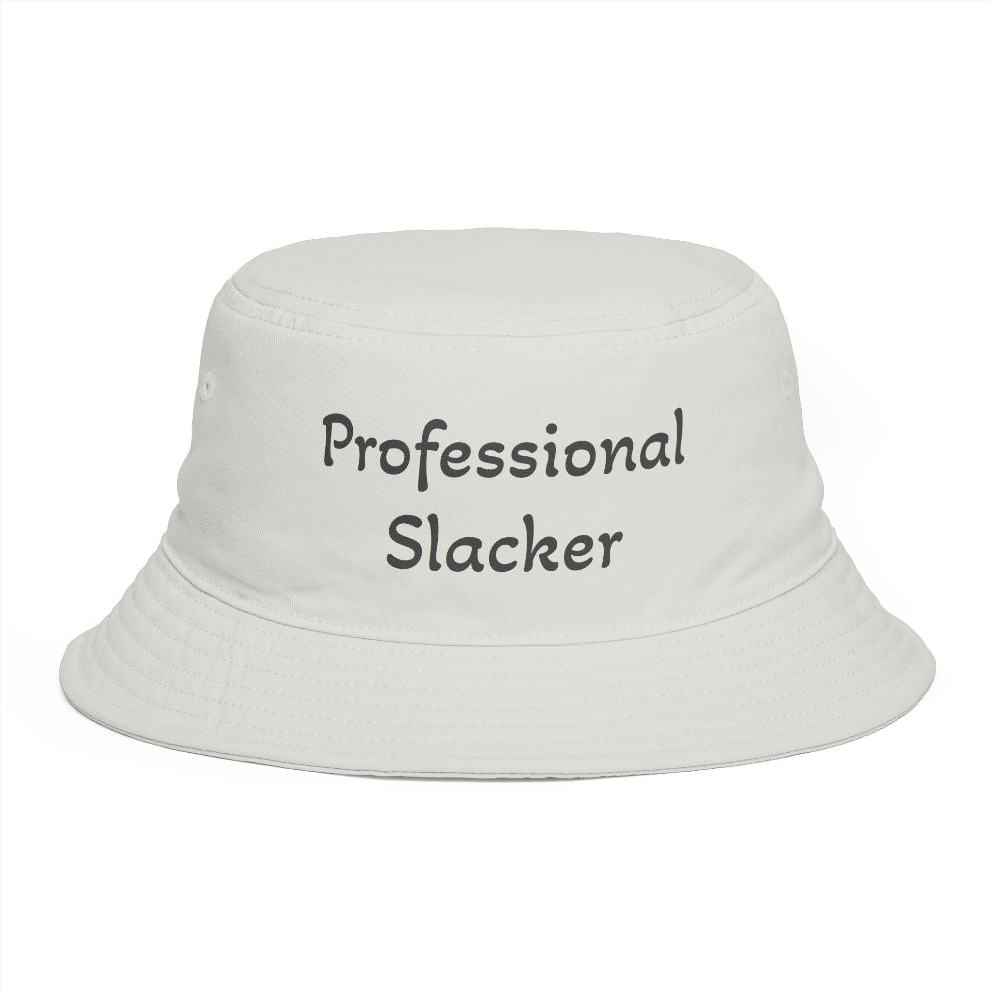 Professional Slacker Bucket Hat — Funny Casual Brim Hat for Laid-Back Style