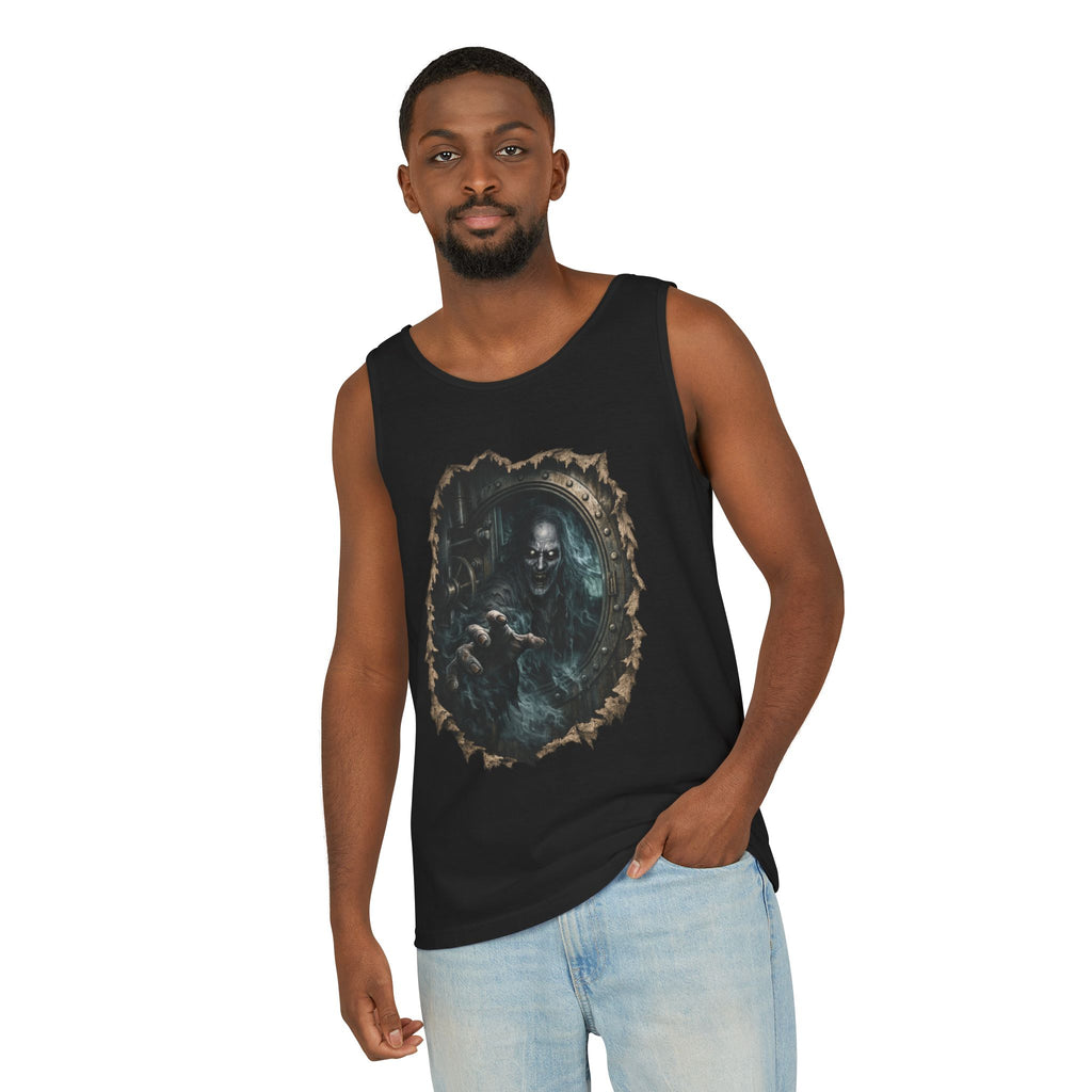 Creepy Ghost Tank Top — Haunted Vault Design Tank