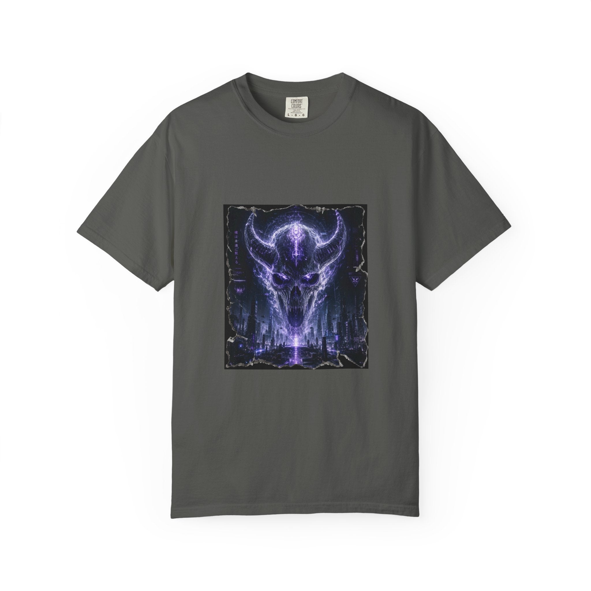 Ethereal Demon Skull T-Shirt — Cyber Goth Graphic Tee