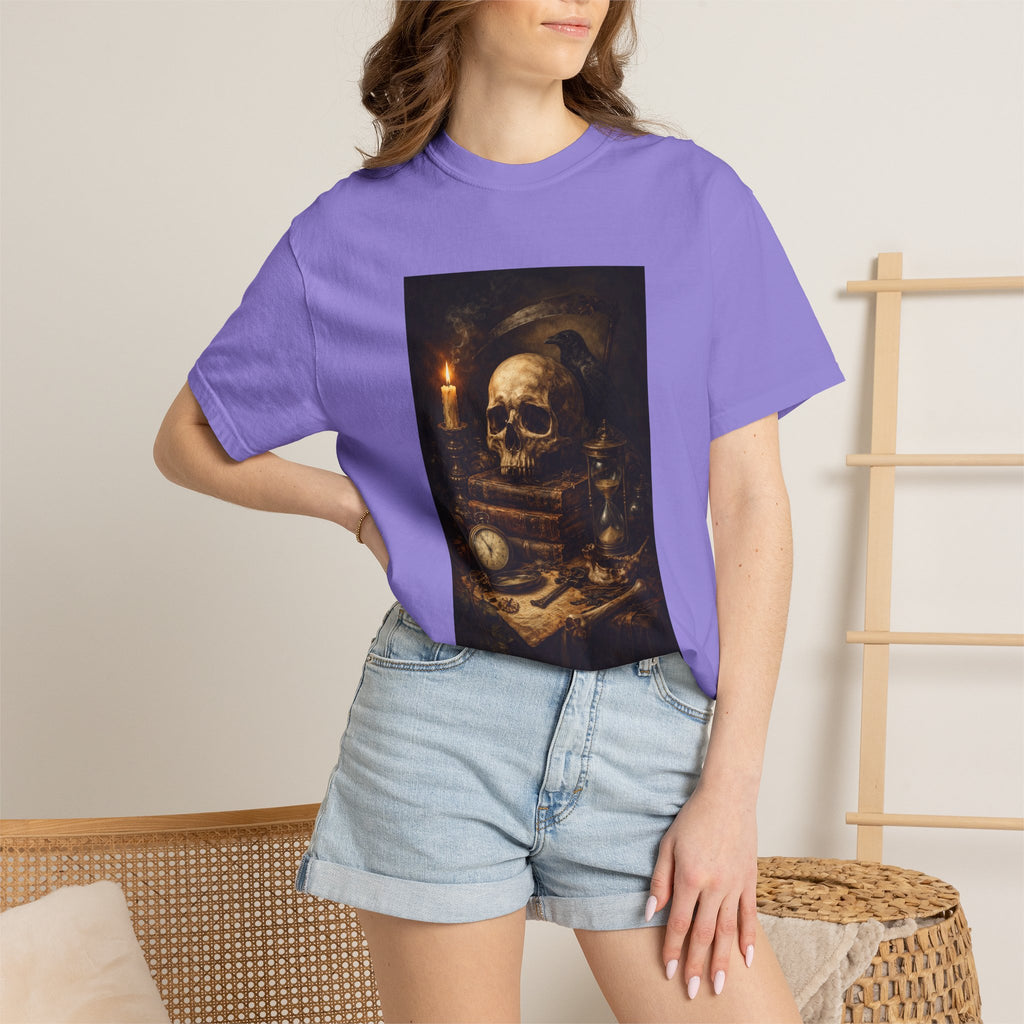 Skull & Candle - Memento Mori T-Shirt — Vintage Vanitas Art Tee