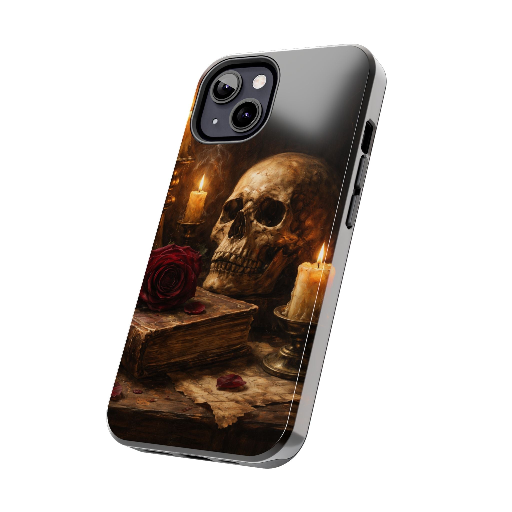 Skull & Candle Tough Phone Case — Memento Mori Protective Cover