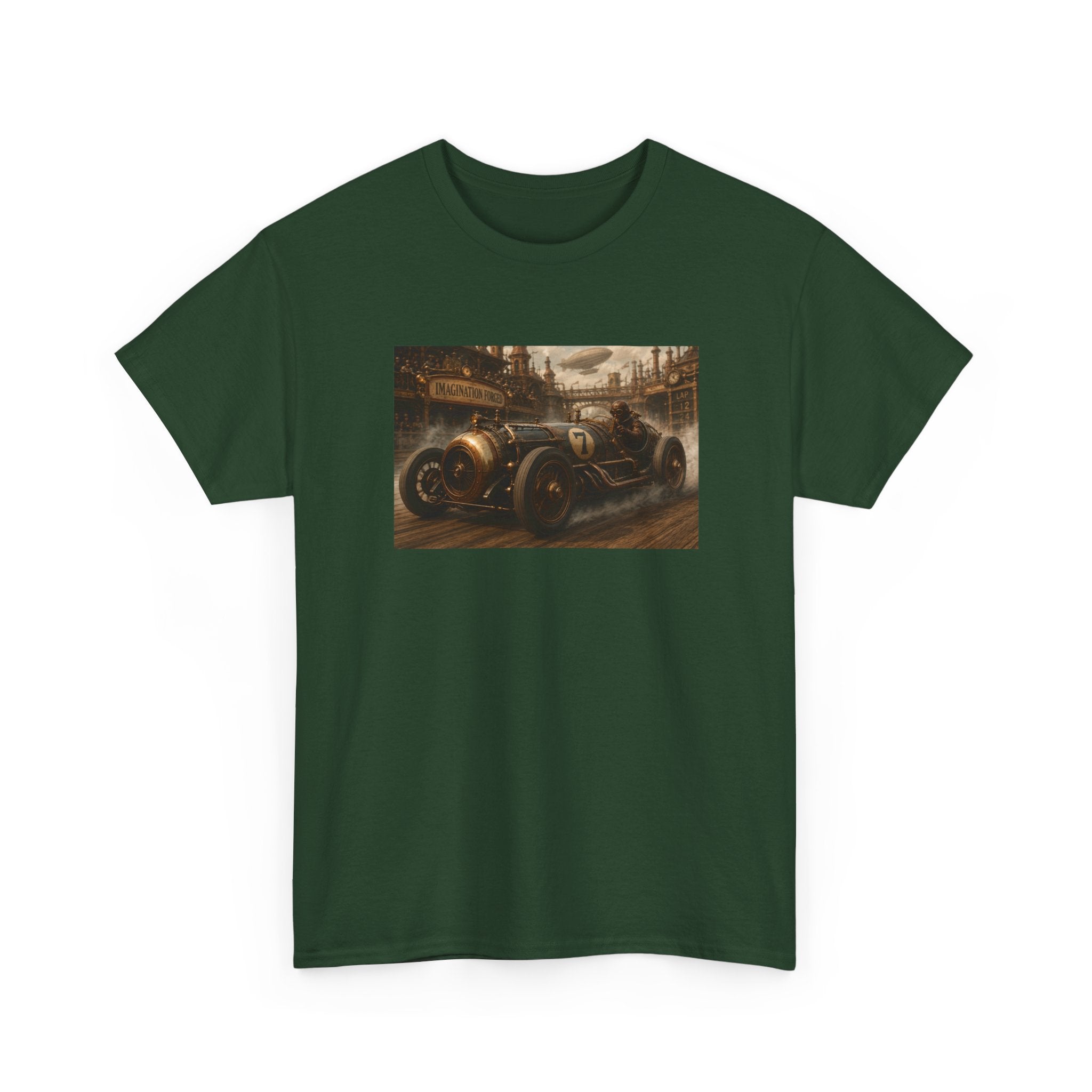 Steampunk Racecar Tee — Classic Antique Car Graphic T-Shirt