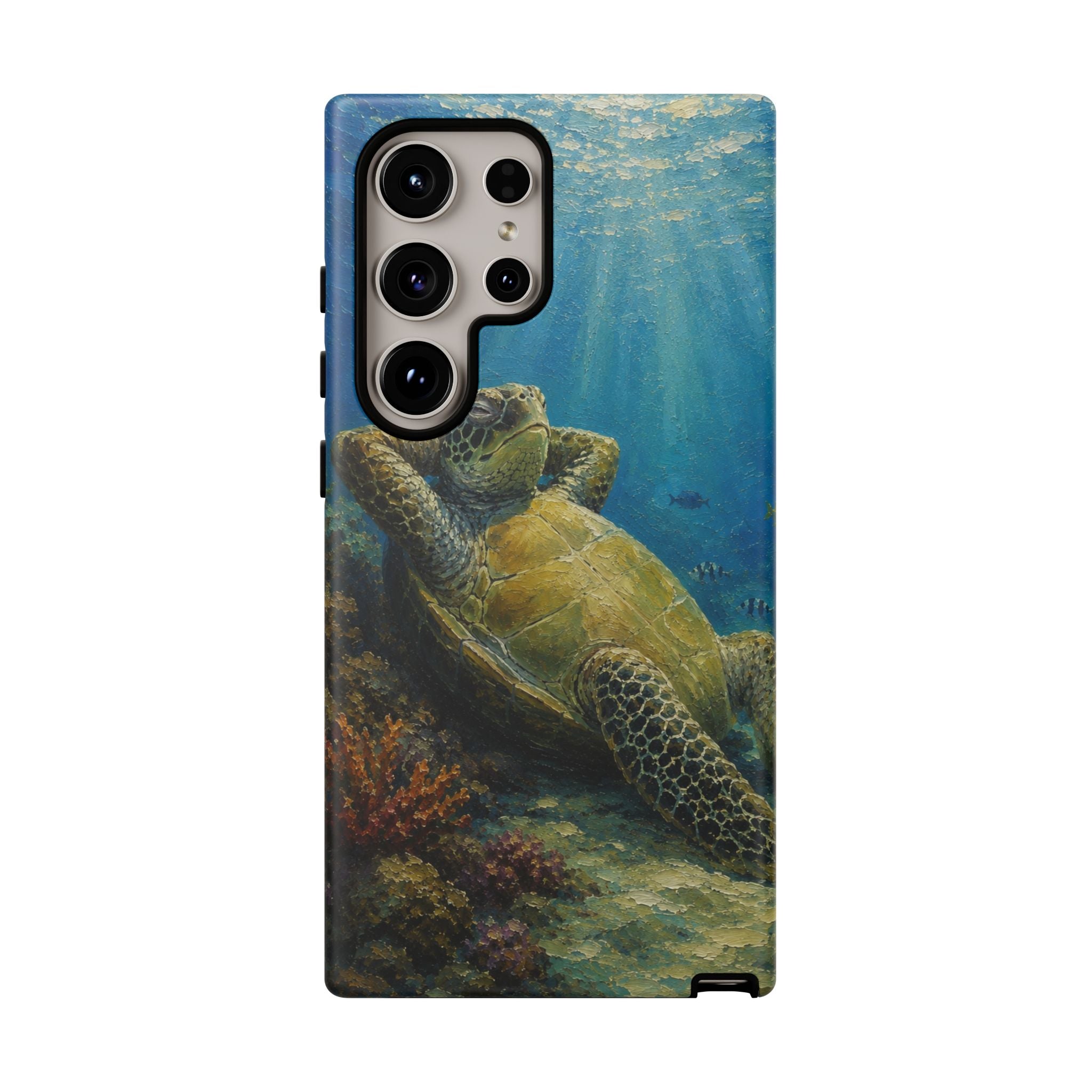 Sea Turtle Relaxation Phone Case — Ocean Underwater Art Protective Tough Case