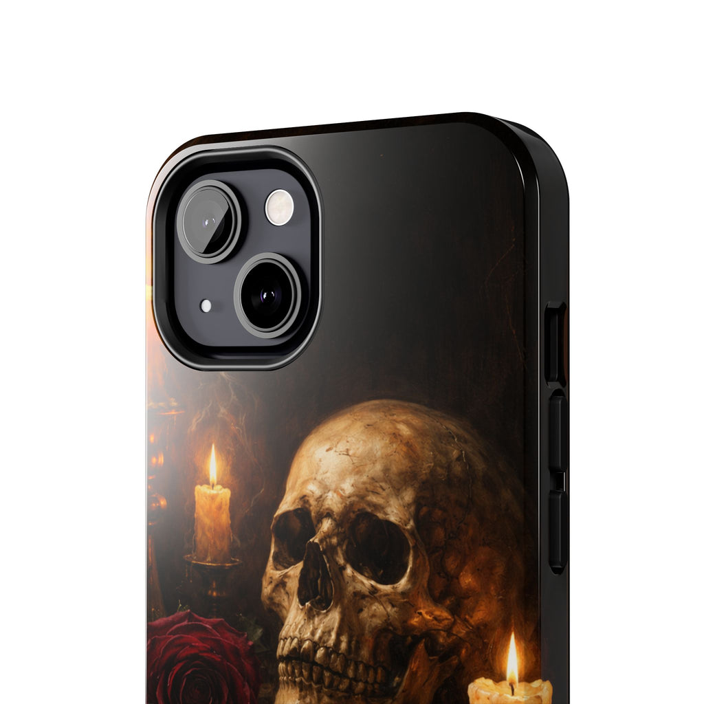 Skull & Candle Tough Phone Case — Memento Mori Protective Cover