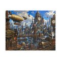 Steampunk Airship City Jigsaw Puzzle — 252/520/1014-Piece Scenic Puzzle
