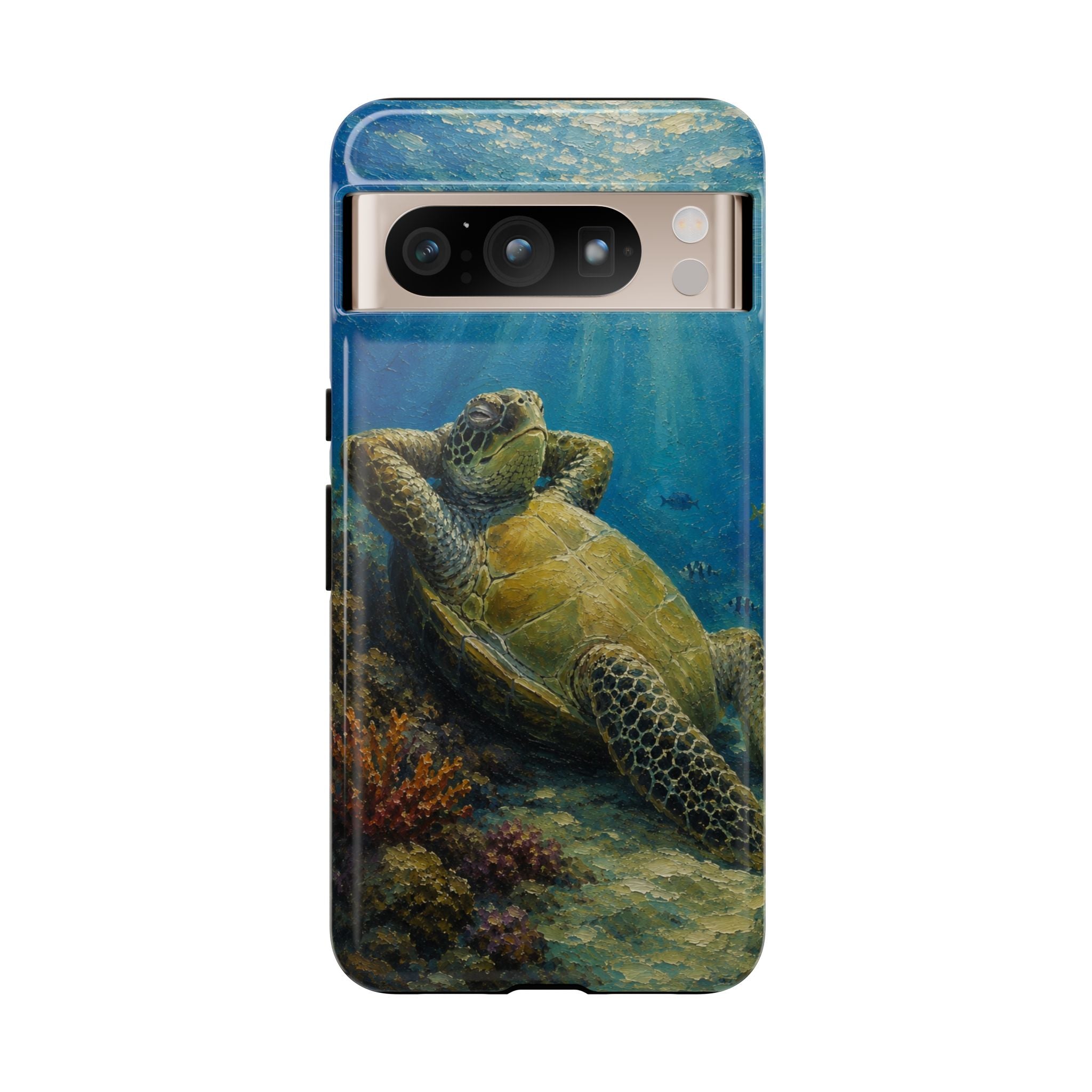 Sea Turtle Relaxation Phone Case — Ocean Underwater Art Protective Tough Case