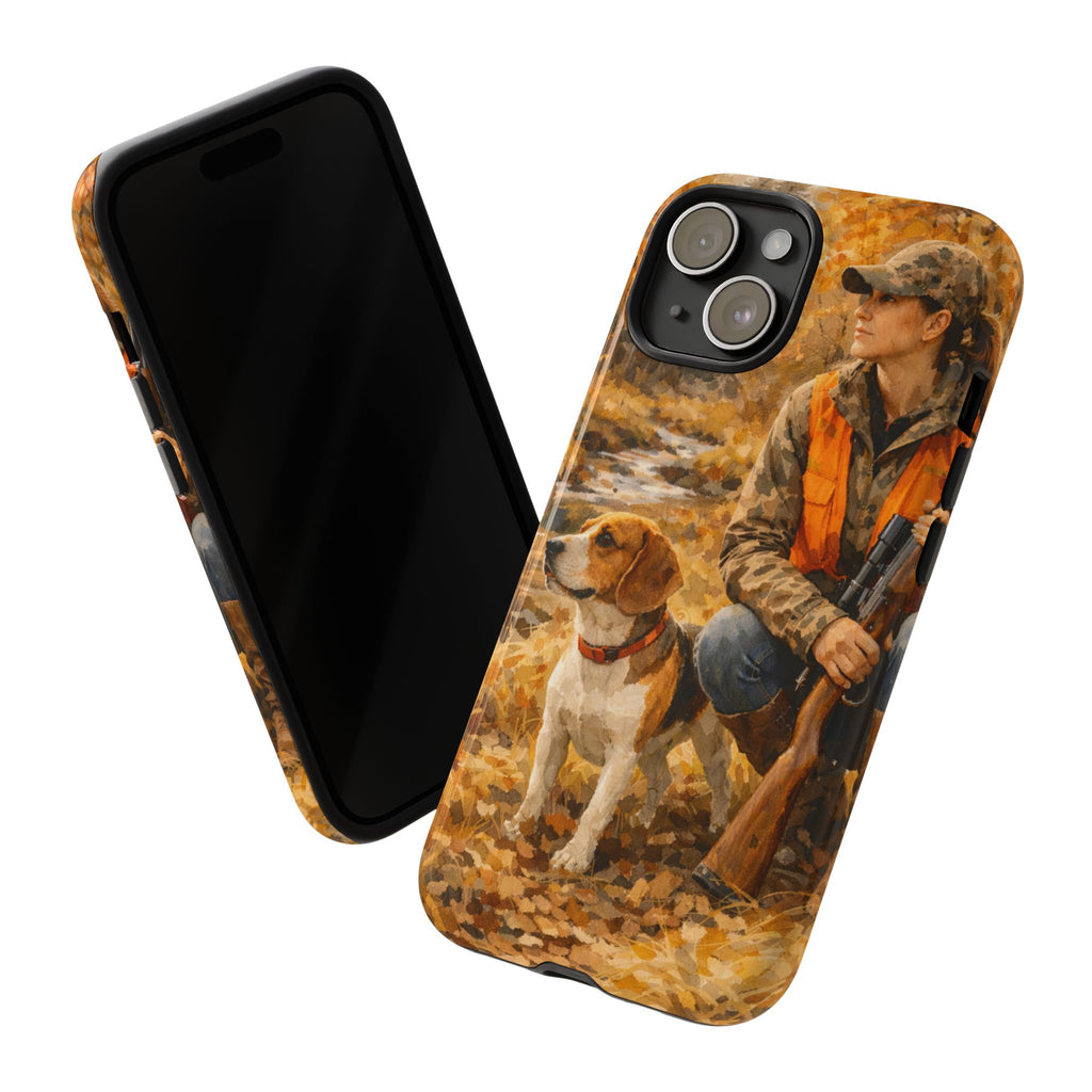 Hunter and Beagle Phone Case — Hunting Dog Autumn Camouflage iPhone Cover
